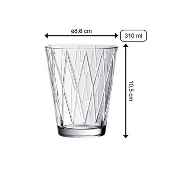 Villeroy & Boch Glas Dressed Up Wassergläser 310 ml 12er Set, Glas