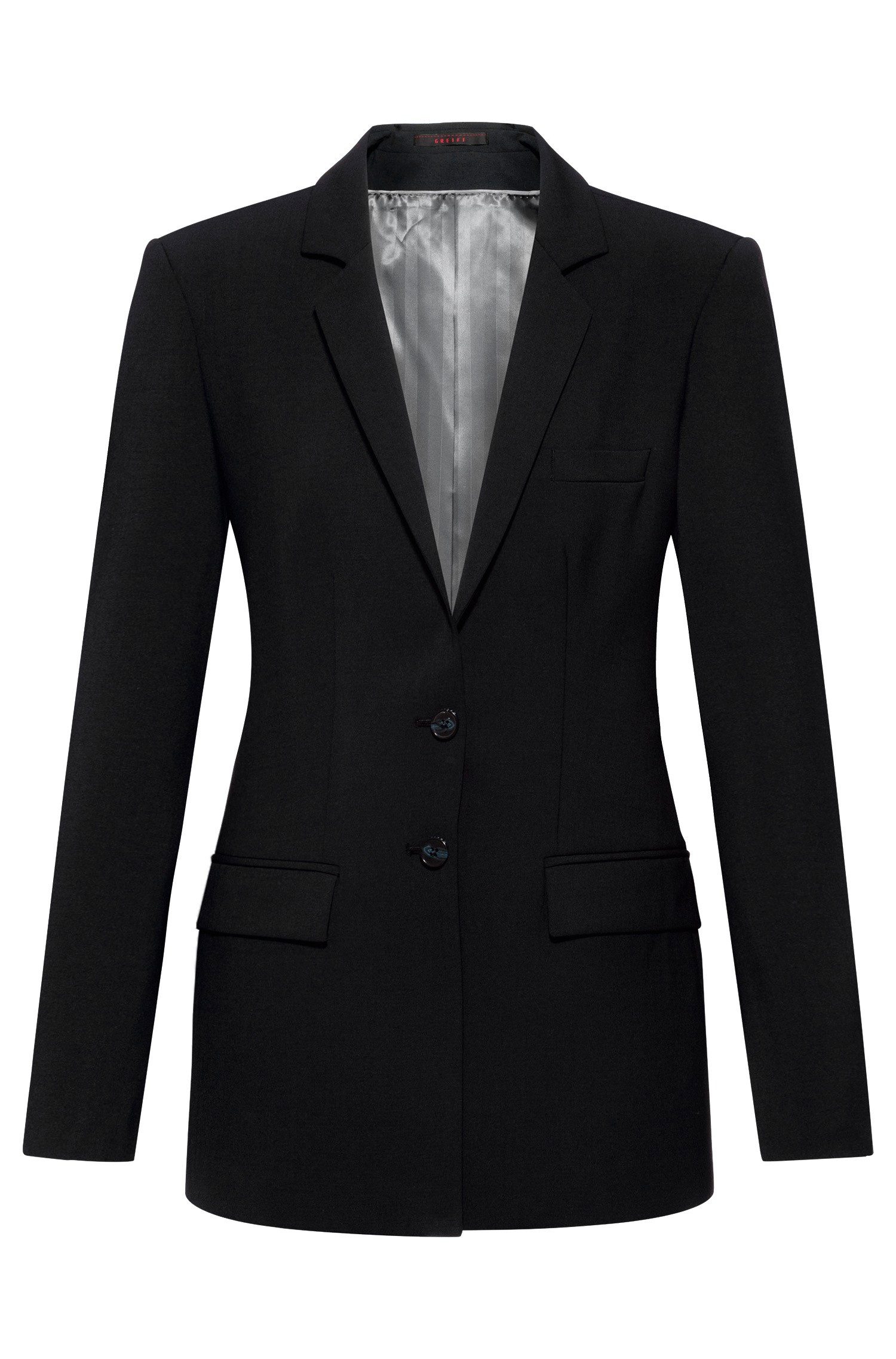 GREIFF Longblazer Greiff Corporate Langblazer PREMIUM Damen OEKO TEX® Schwarz