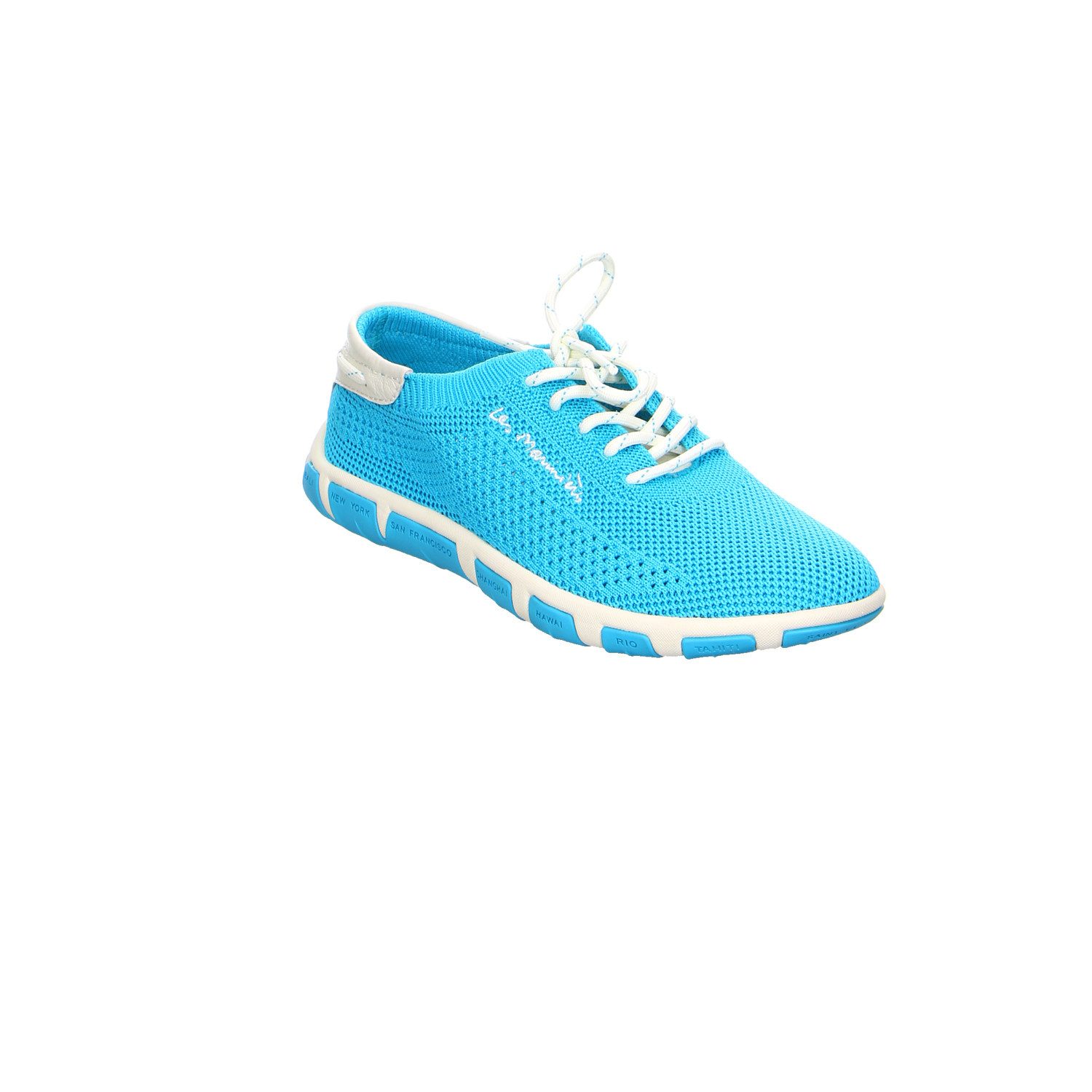 tbs Tamaris Jazaria Leinen-Stoff Schnürschuhe blau Schnürschuh