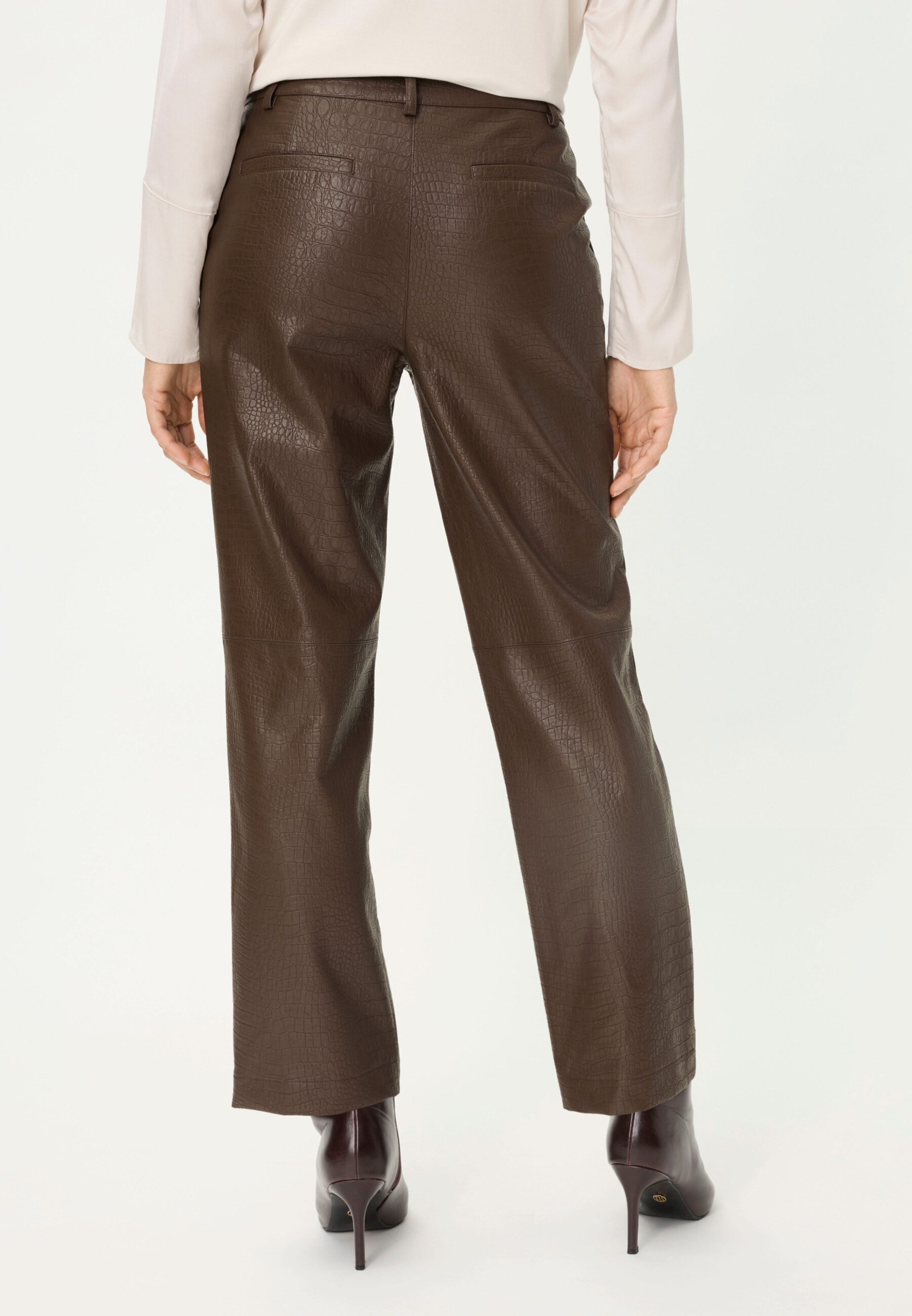 Olsen Lederimitathose in Kroko-Optik