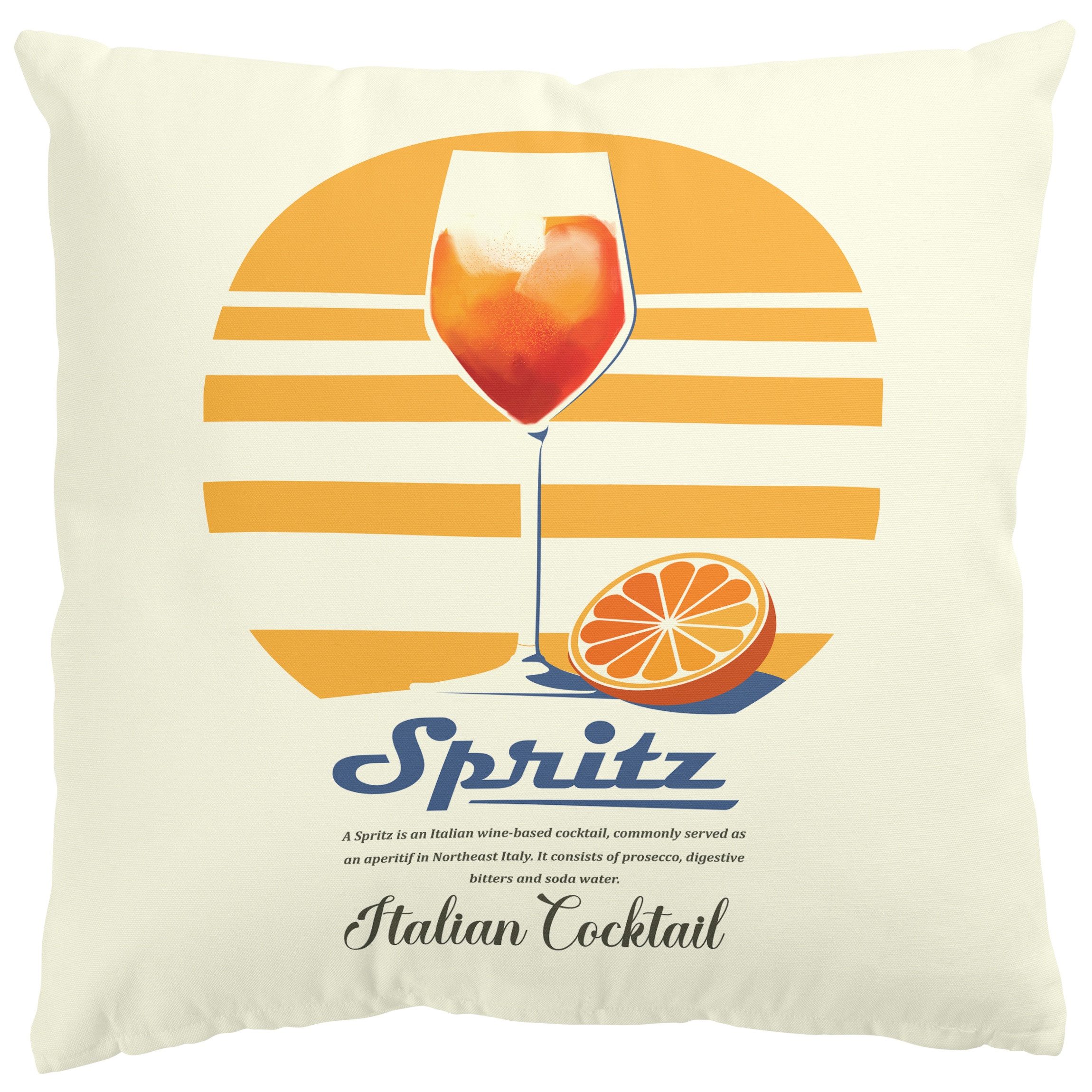 Bilderdepot24 Dekokissen drinnen Kissenhülle/ Sofakissen/ Zierkissen Kissenhülle orange Buchsta, Bezug mit / ohne Füllung Zierkissen Outdoor Sofa Bett