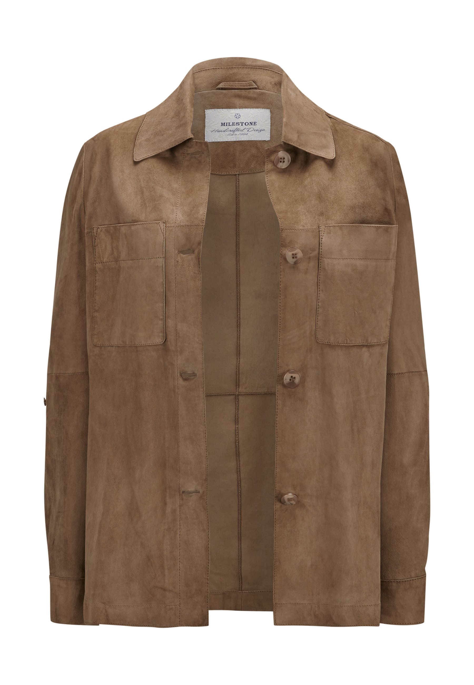 Milestone Hemdjacke MSVicki Damen Overshirt Übergangsjacke klassisch