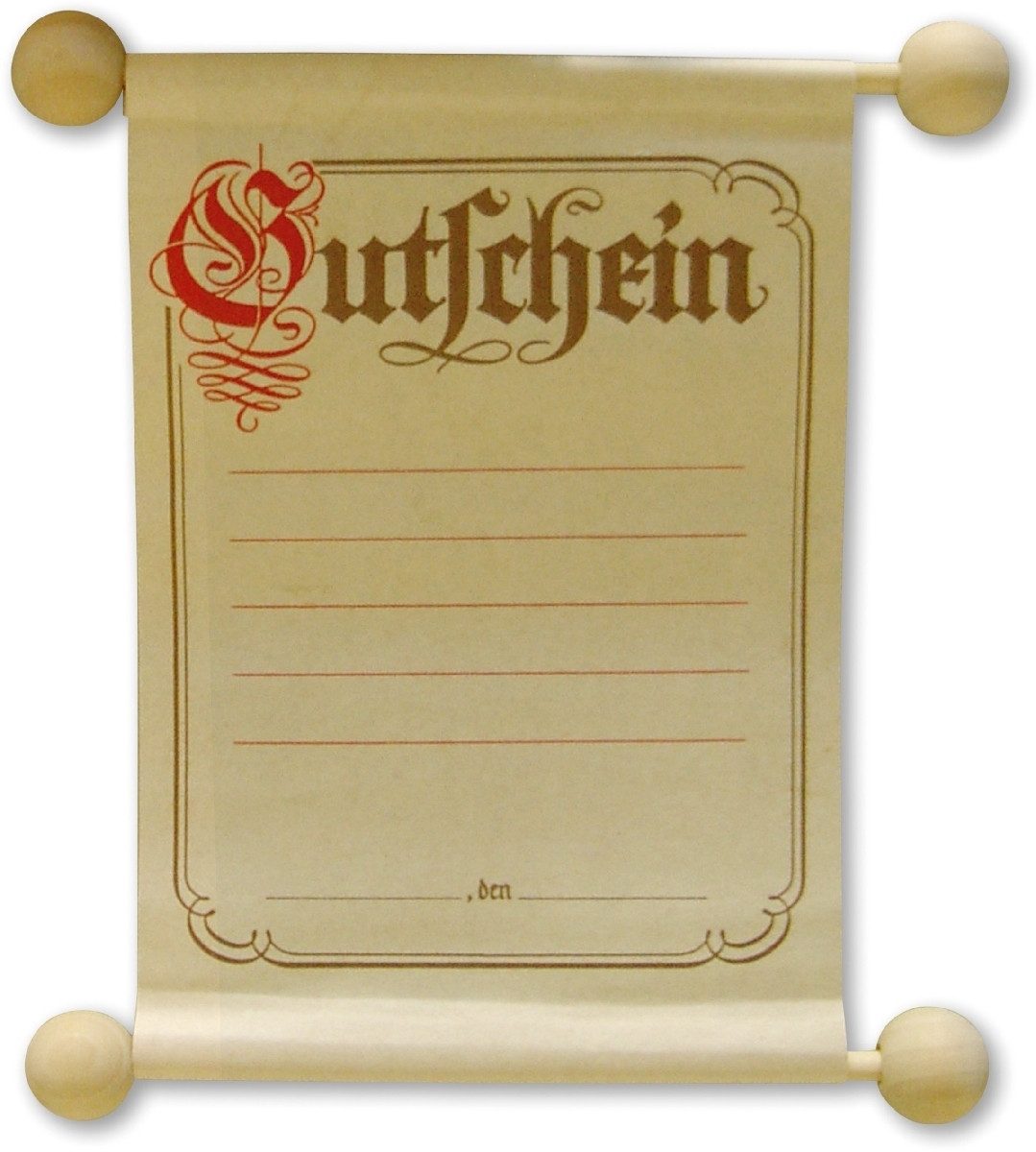 RNK Verlag Designpapier Gutschein im traditionellen Stil A5