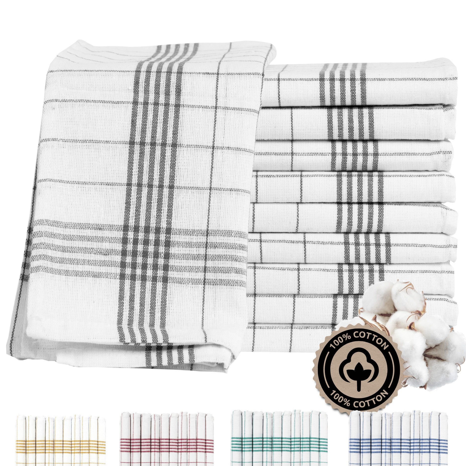 Zestri Geschirrtuch 10er-Set aus 100% Baumwolle, günstig online kaufen