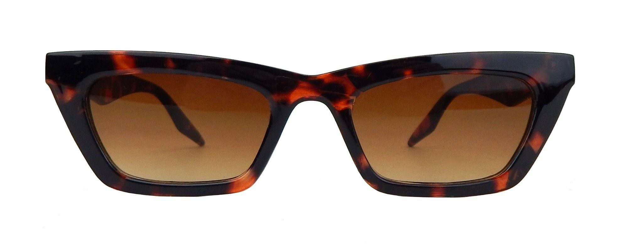 Ella Jonte Sonnenbrille Retro-Sonnenbrille – Schmal & Eckig im Trend-Look UV400 im Stoffetui