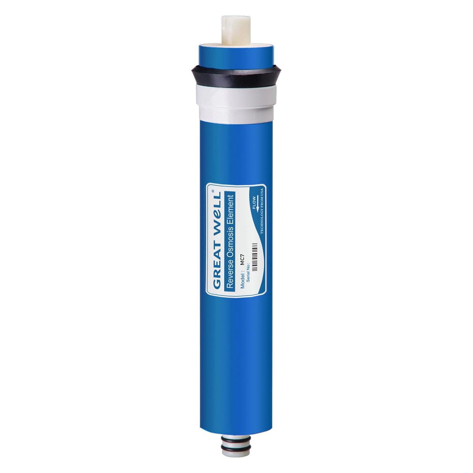 iSpring Wasserfilter Umkehrosmose Membrane MC7 75 GPD (284 L/Tag) für Umkehrosmoseanlagen, 30 cm blau