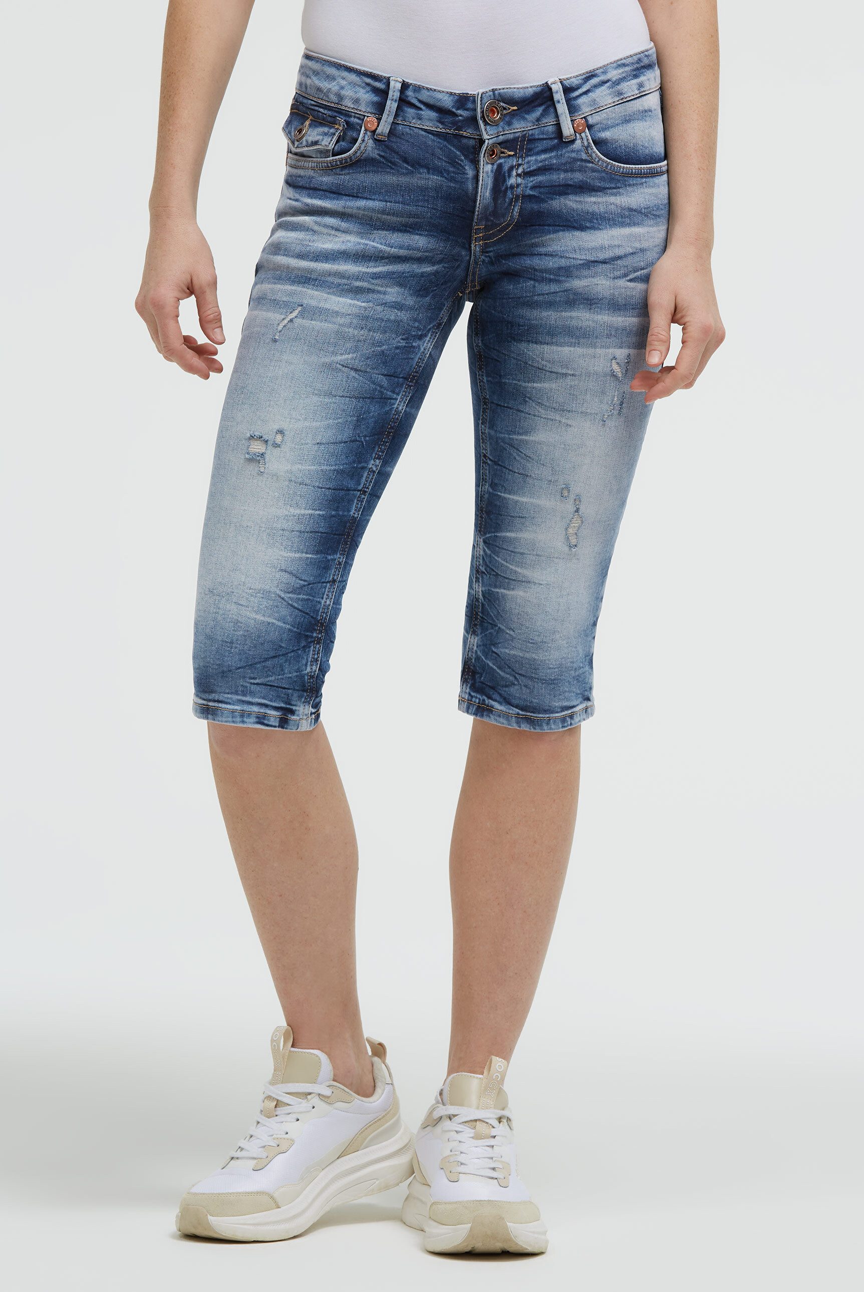 SOCCX Slim-fit-Jeans mit Destroy-Effekten