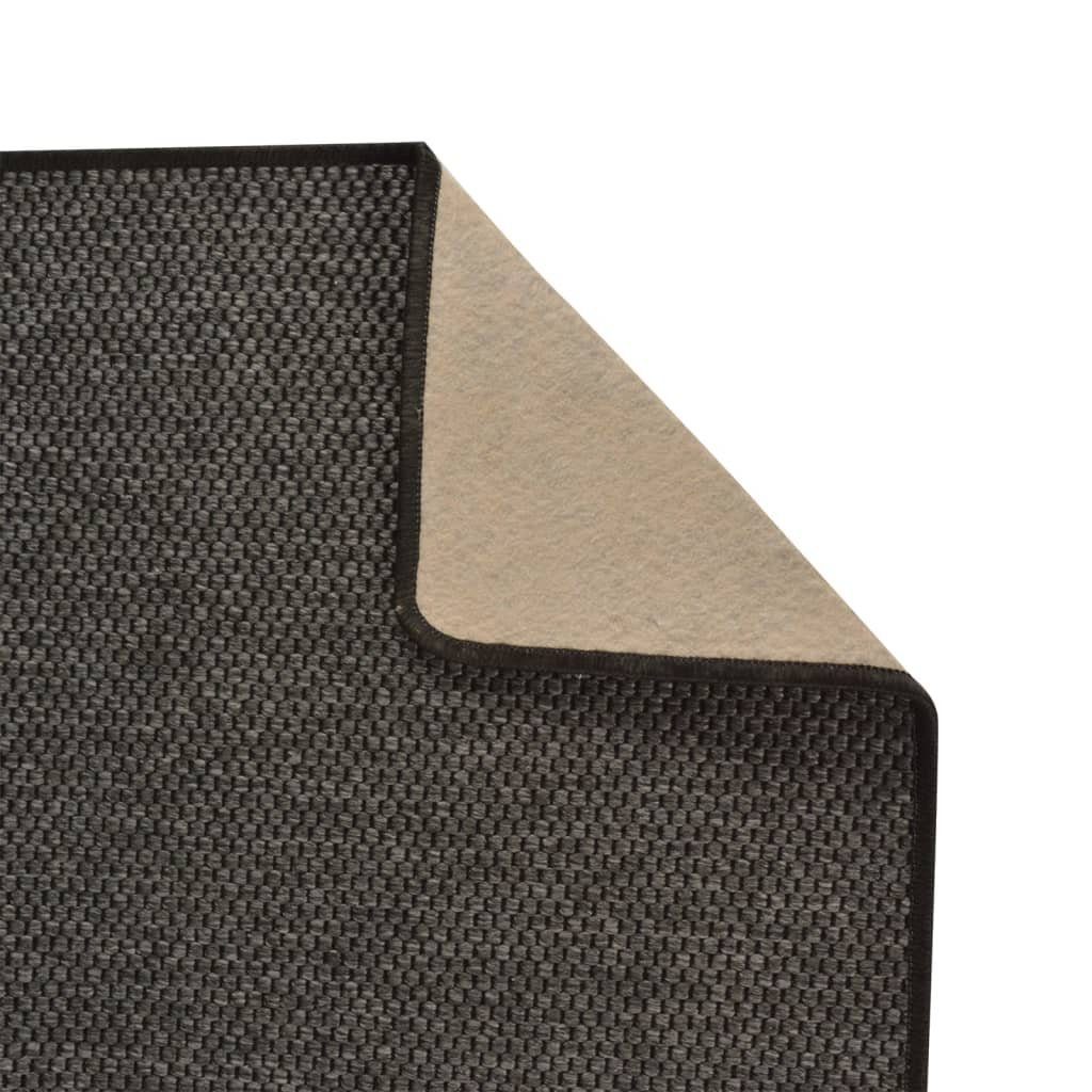 vidaXL Teppich Teppichläufer Sisal-Optik Anthrazit 80x300 cm, Rechteckig, Höhe: 0.5 mm – Bild 4 von 5