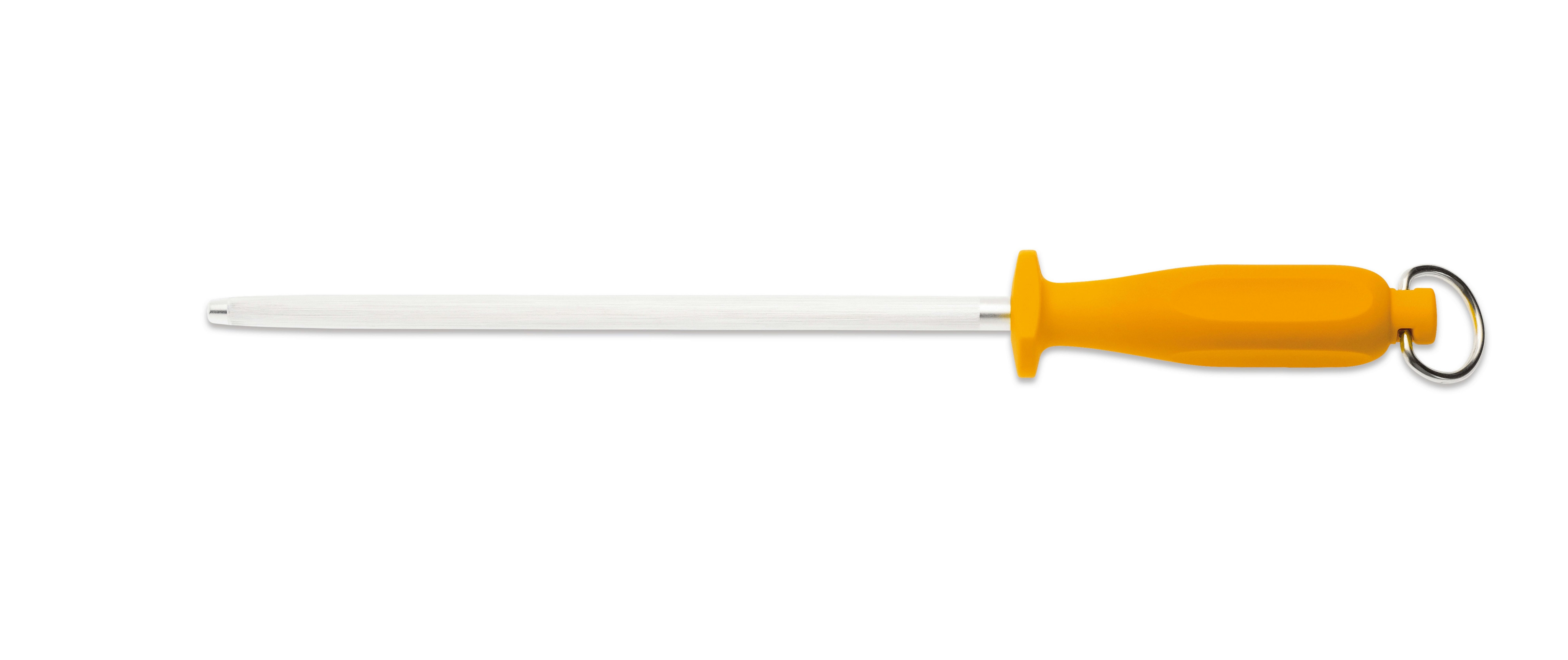 GIESSER Messerschärfer Abziehstahl Profil rund 23 - 36 cm, Mittelfeiner Zug - Verzahnung 6-7 Züge pro mm