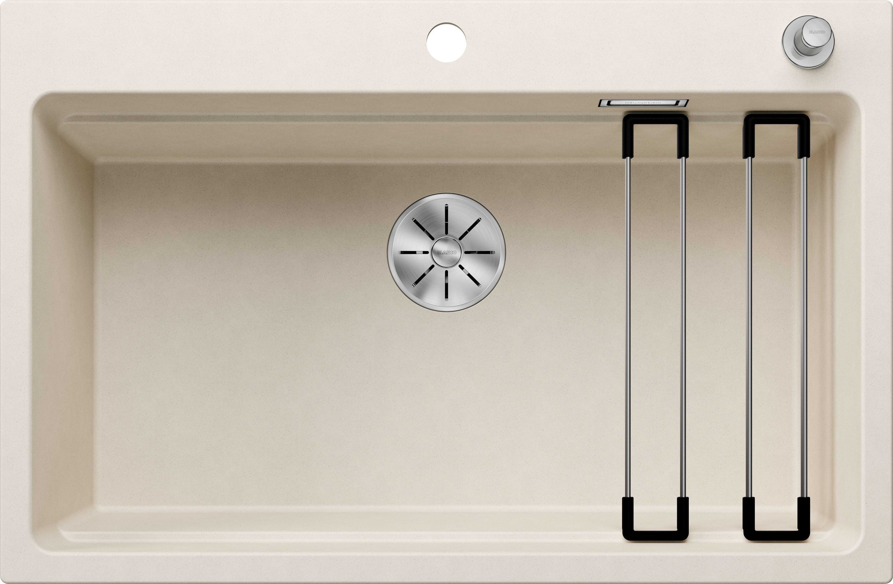 Blanco Einbauspüle ETAGON 8 Einbauspüle SILGRANIT softweiß ab 80 cm Excenter, rechteckig, 51/78 cm
