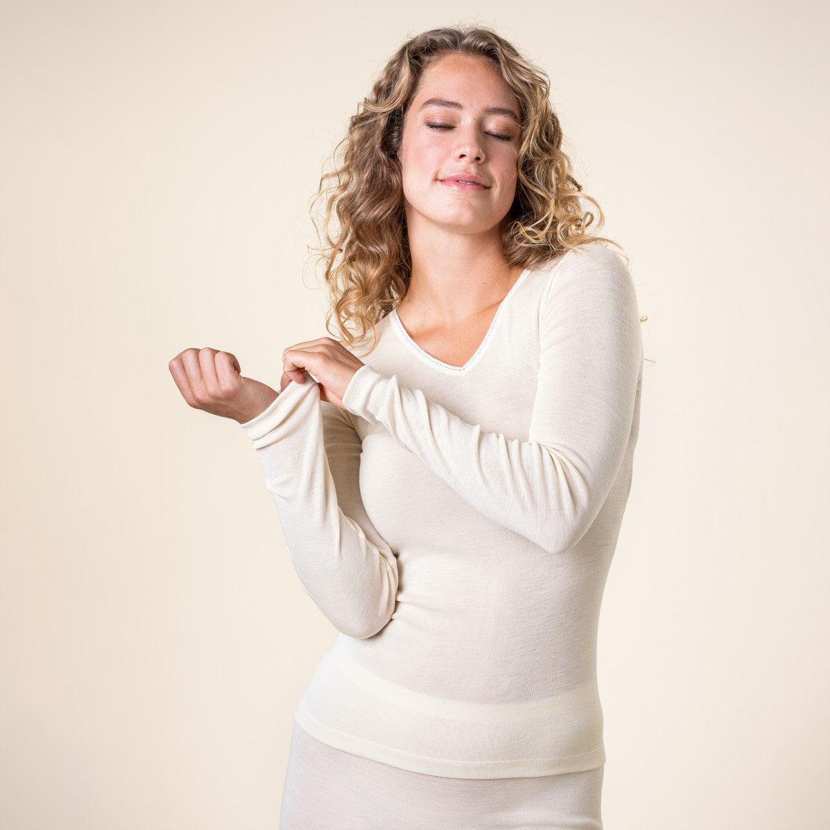 LIVING CRAFTS Langarmhemd FELICIA GOTS zertifiziert