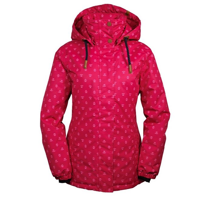 Brigg Winterjacke Damen Jacke Ylvi mit Ahoi- und Knoten Muster – Regenjacke wasserdicht atmungsaktiv