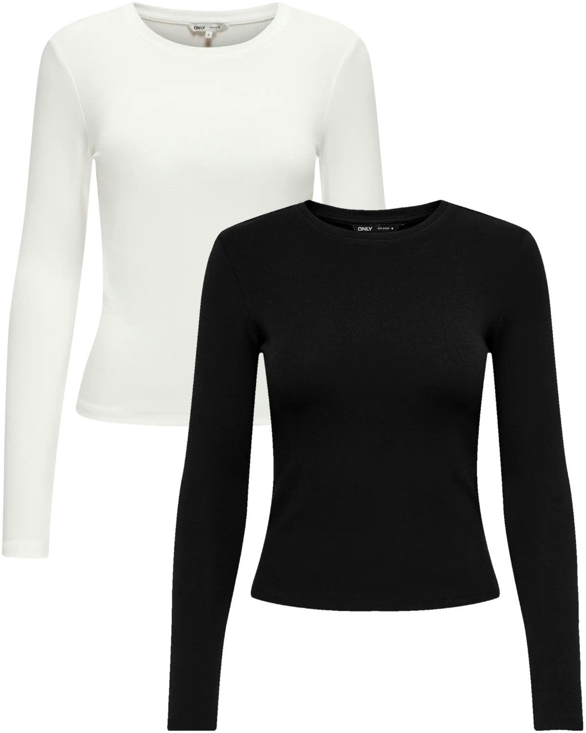 ONLY Langarmshirt (Spar Set, 2er-Pack) schlichtes günstig online kaufen