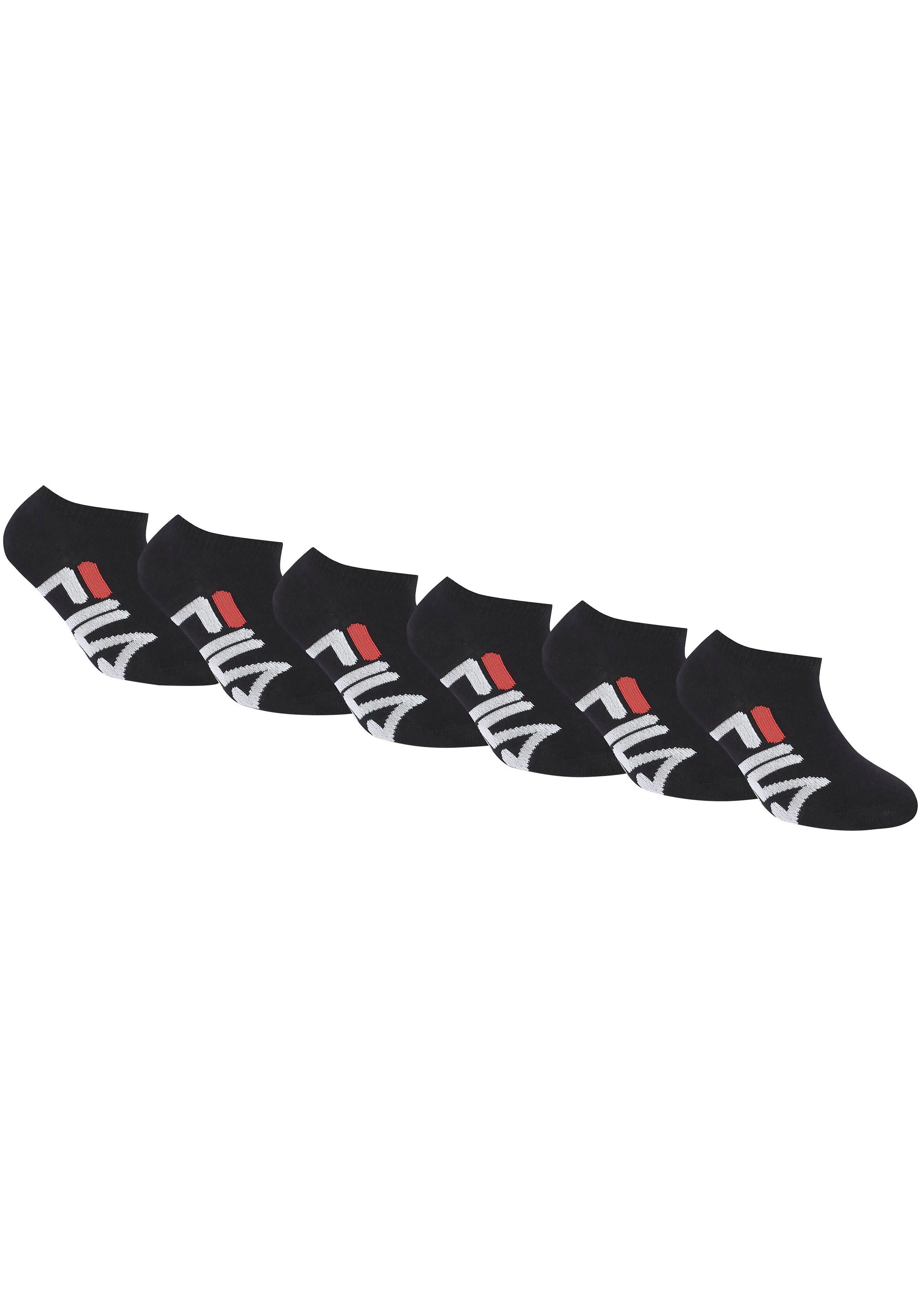 Fila Sneakersocken (Packung, 6-Paar) mit Logoschriftzug seitlich schwarz