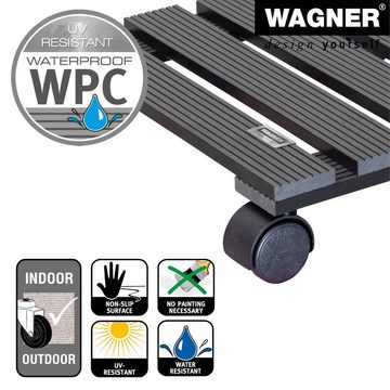 WAGNER design yourself Pflanzenroller WPC in diversen Größen I für Außenbereich + Innenbereich I rund & eckig I aus FSC® Wood Plastic Composite I Rollen mit & ohne Bremsen I mehrere Farben I verschiedene Tragkraften