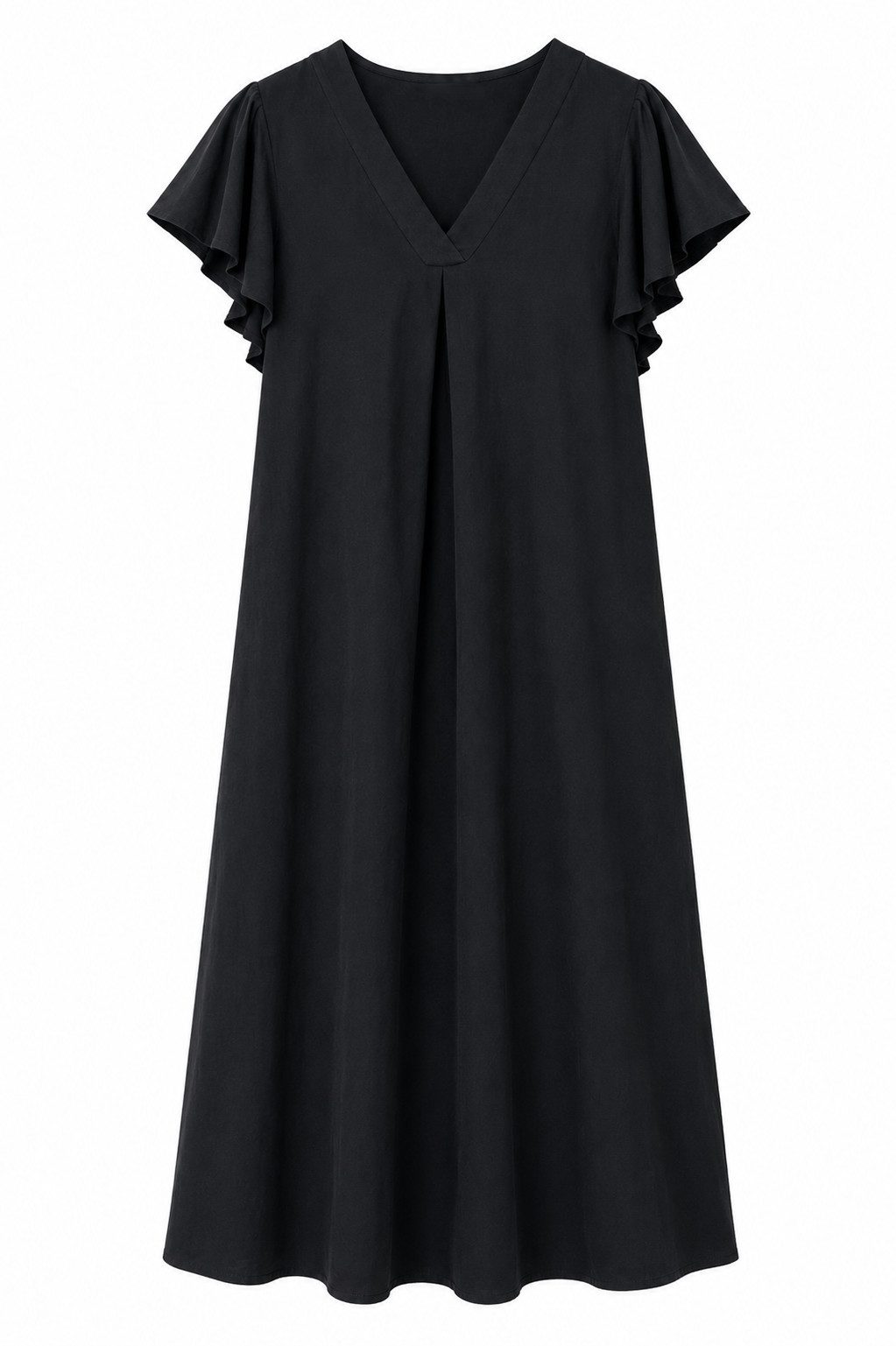 ITALY VIBES Sommerkleid - luftiges Blusenkleid - Leinenkleid mit V-Ausschnitt - Damen Kleid