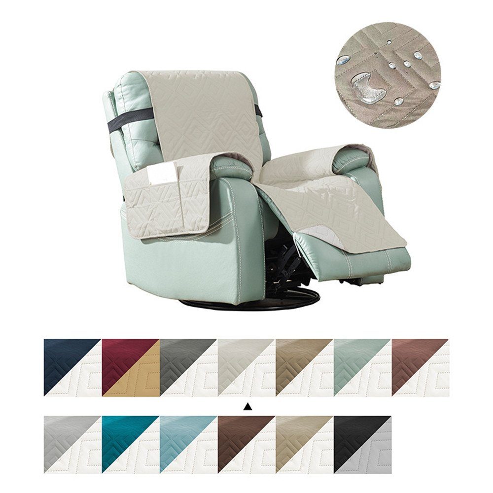 Sofaschoner Sesselbezug Sesselschoner Sessel-Überwürfe Schutzbezug white Husse Sesselauflage Relaxsessel Antirutsch für XDeer, Relax,1 Relaxsessel Sitzer Komplett