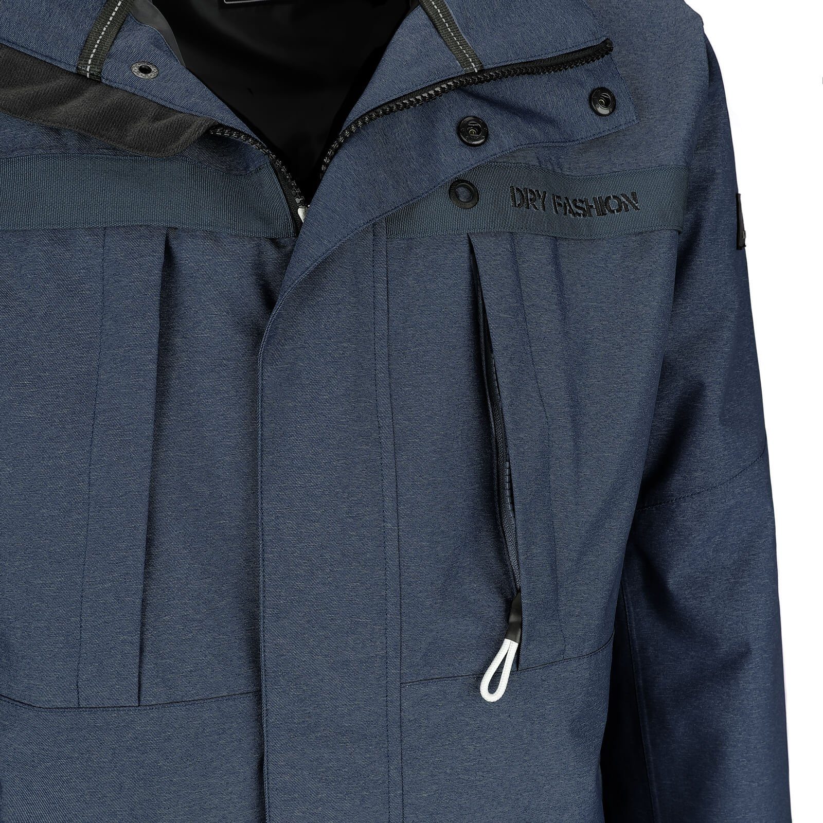 Dry Fashion Funktionsjacke Emden Herren Jacke Emden Meliert - Outdoor-Jacke Wasserdicht mit Innenfutter