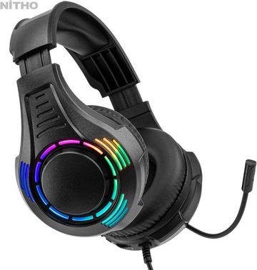 NITHO SND-RADR-K Gaming-Headset (Hochleistungs-Magnettreiber für beeindruckenden Sound und verlustfreie Klangqualität., Vielseitiges Gaming-Headset: Dein Weg zu grenzenlosem Gaming-Vergnügen)