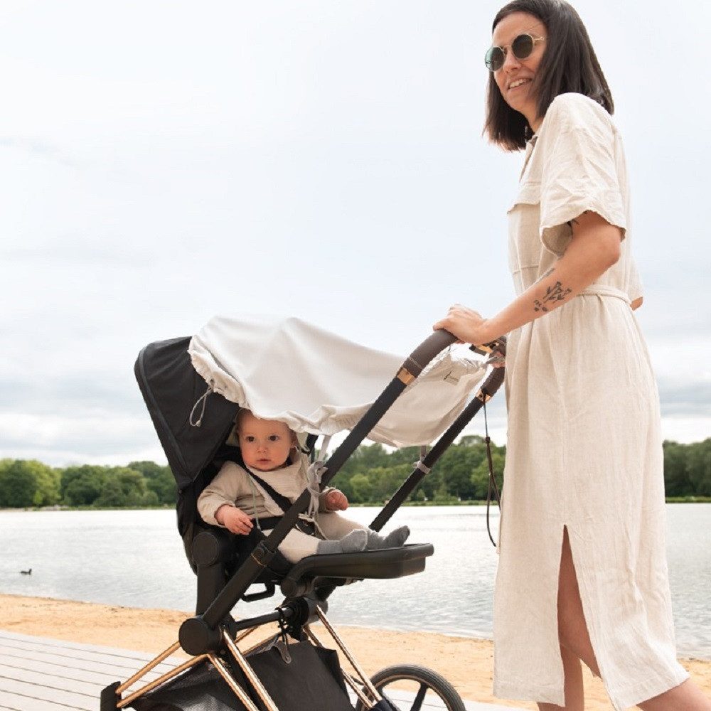mamalila Babytrage, Sonnencover für Babys in Trage oder Kinderwagen, zertifizierter Sonnenschutz UPF 50+