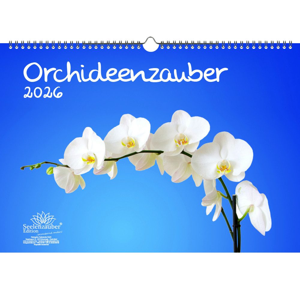 Seelenzauber Wandkalender Orchideenzauber DIN A3 Kalender für 2026 Orchideen und Blüten