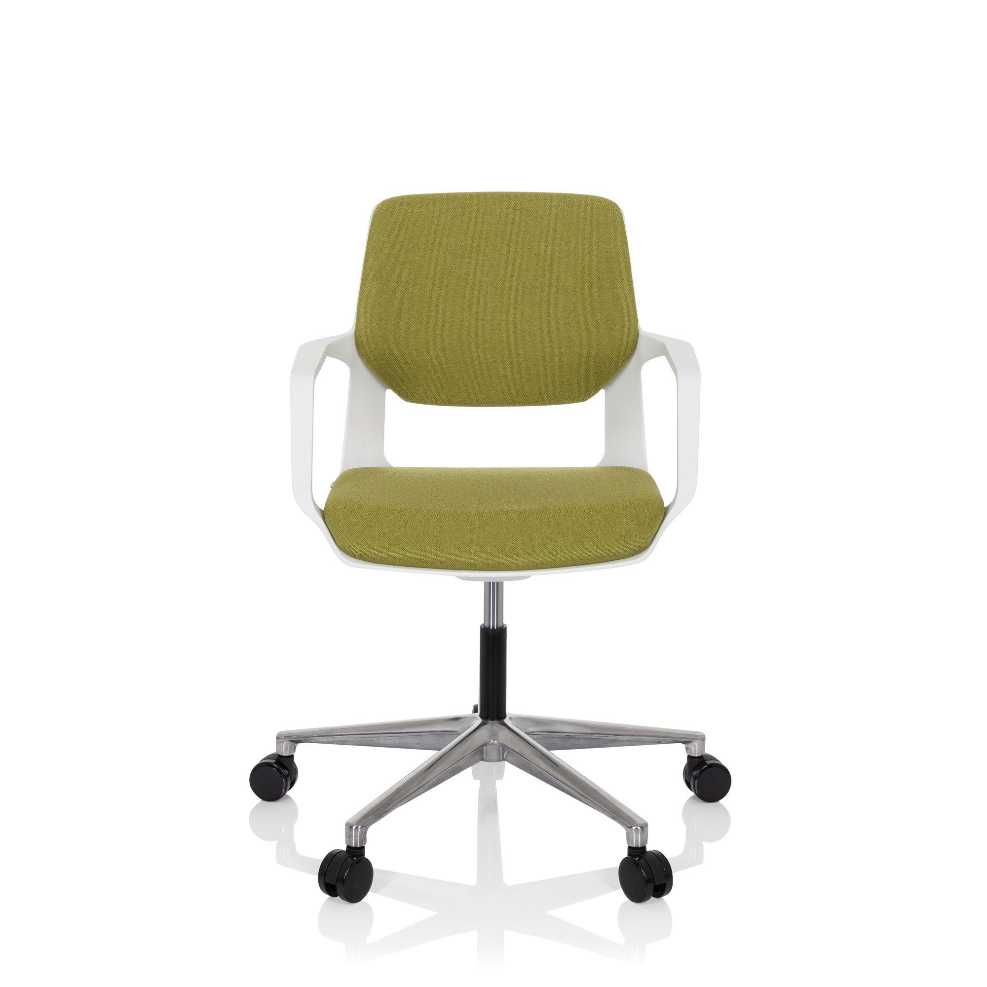 hjh OFFICE Drehstuhl Home Office Bürostuhl FREE WHITE Stoff (1 St), Schreibtischstuhl ergonomisch Grün