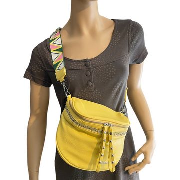 Taschen4life Bauchtasche große crossbody Bauchtasche, Umhängetasche mit breiten Schultergurt, uni, sportlich & elegant