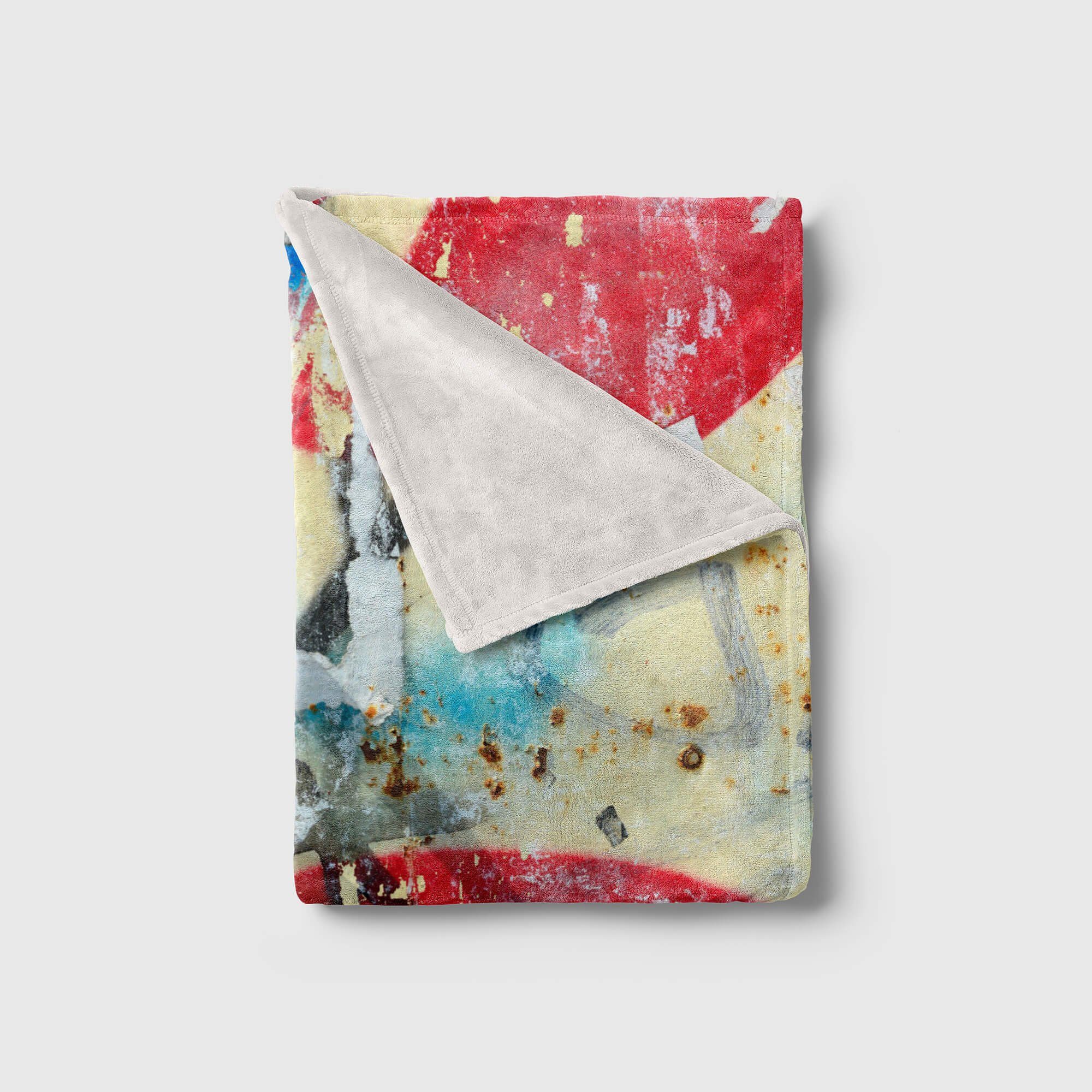 (1-St), Farbenfroh Art Strandhandtuch mit Wandstruktur Sinus Saunatuch Baumwolle-Polyester-Mix Kuscheldecke Abst, Fotomotiv Handtuch Handtücher Handtuch
