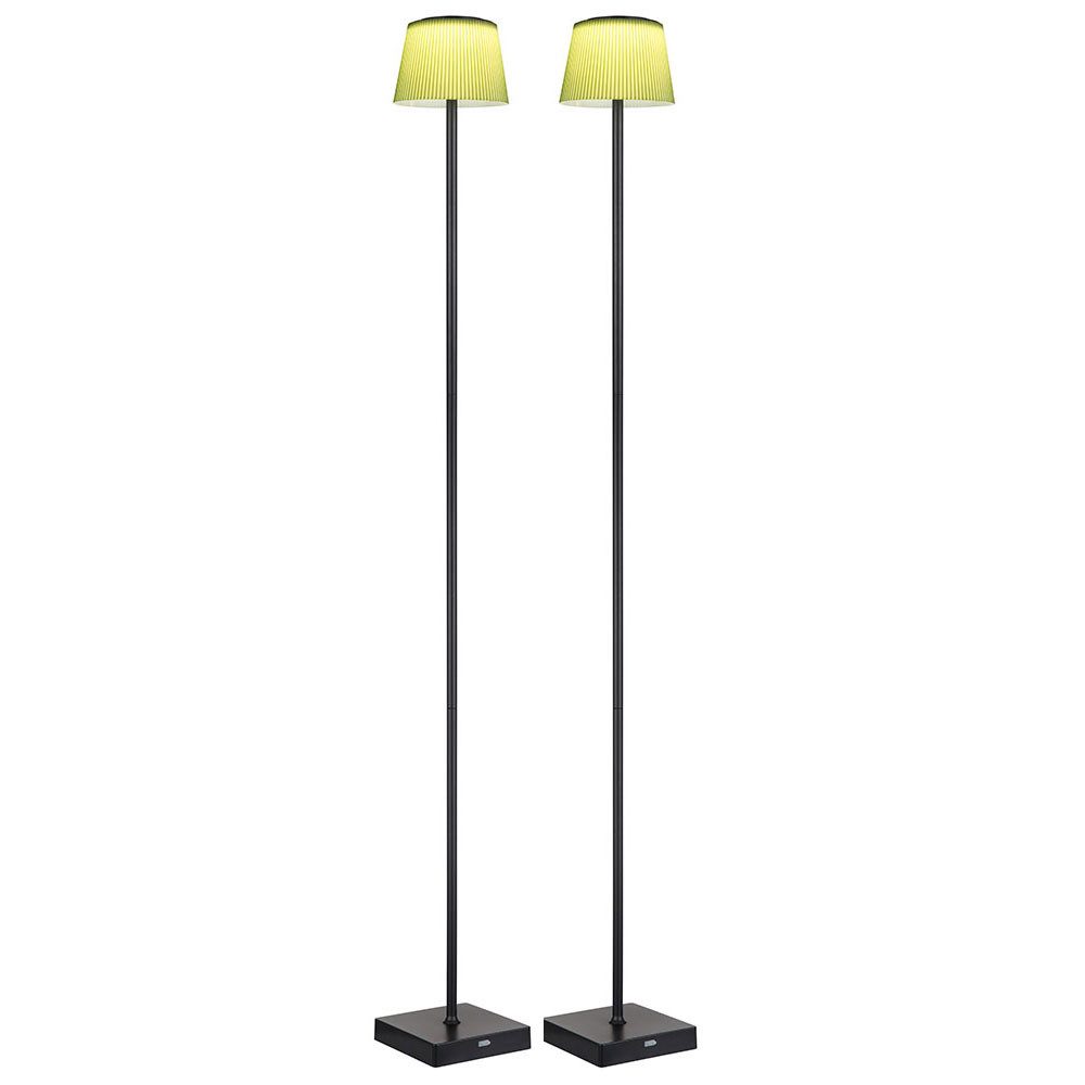 GLOBO LIGHTING LED Außen-Stehlampe, LED-Leuchtmittel fest verbaut, Farbwechsel, Neutralweiß, Kaltweiß, Warmweiß, Tageslichtweiß, 2x LED Stehleuchte Außen Standlampe Touchdimmer CCT Akku H 120 cm