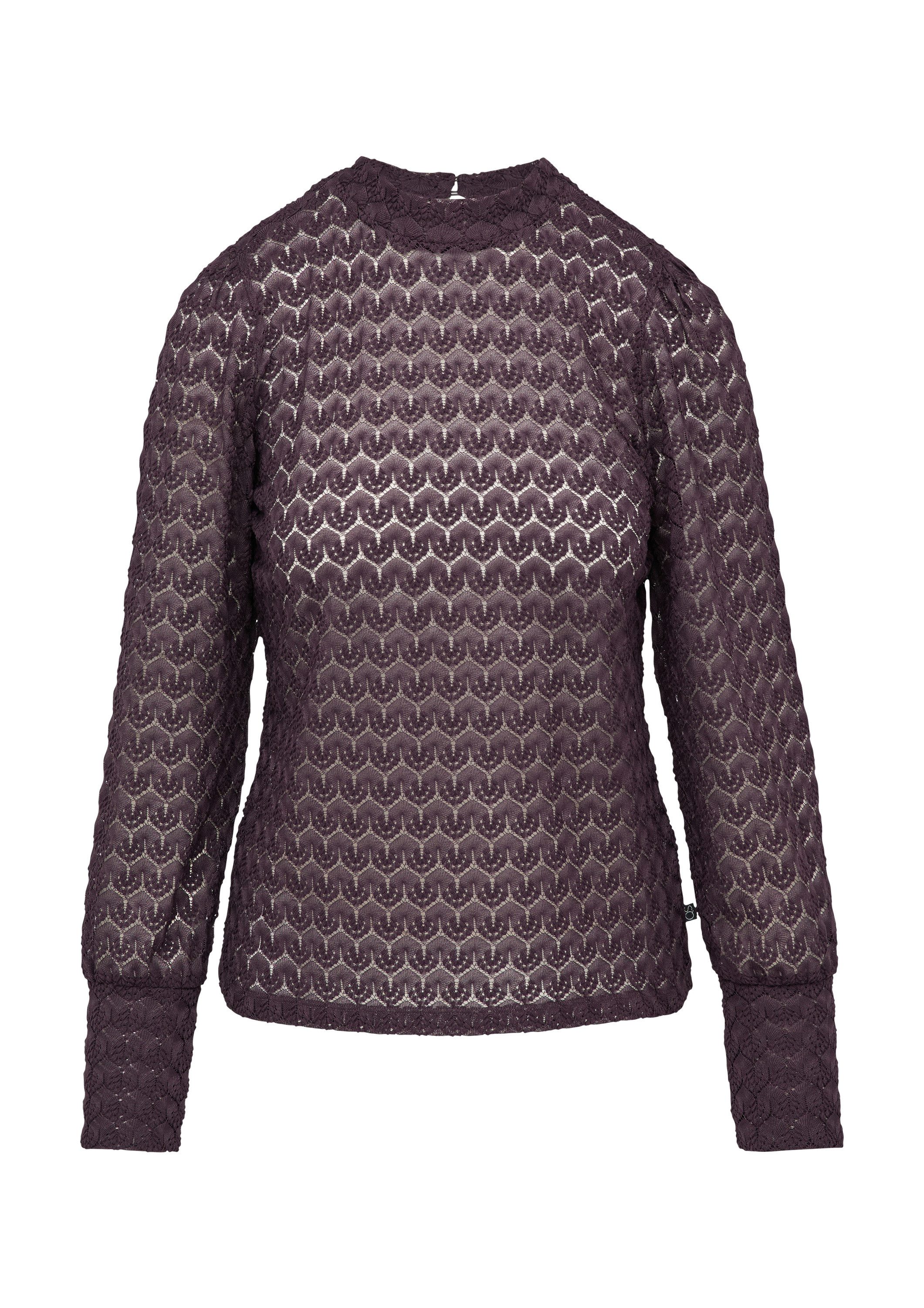 QS Langarmshirt T-Shirt Transparentes Spitzen-Shirt mit günstig online kaufen