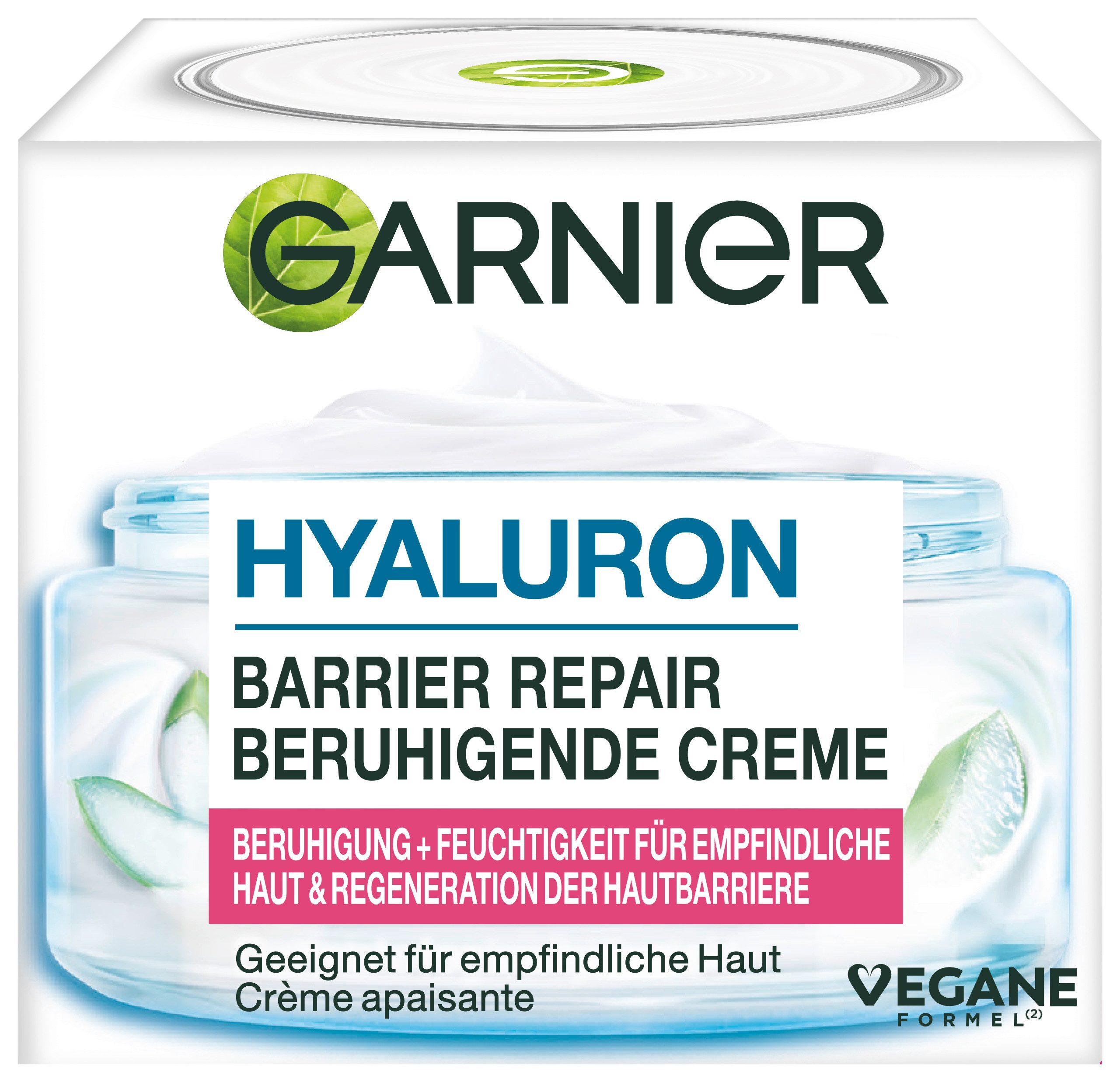 GARNIER Gesichtspflege HYALURON BARRIER REPAIR BERUHIGENDE CREME, für empfindliche Haut, feuchtigkeitsspendend, beruhigt