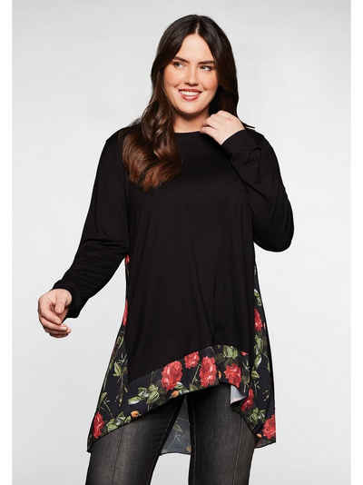 sheego by Joe Browns Longshirt Große Größen mit floral bedruckten Einsätzen