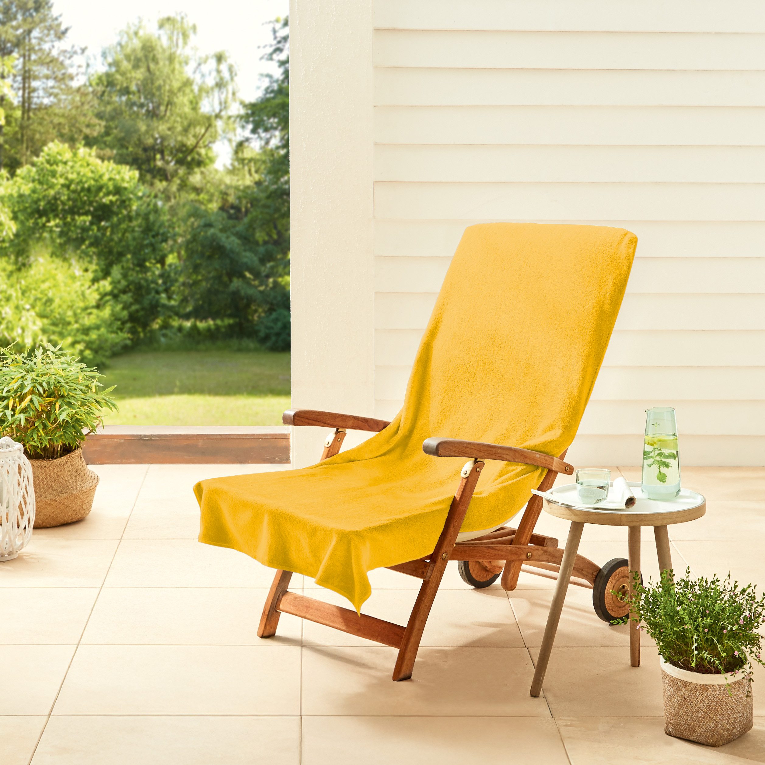 Dyckhoff Handtuch Stuhlauflage / Liegeauflage, Frottier (1-St), Schonbezug mit Einschubtasche