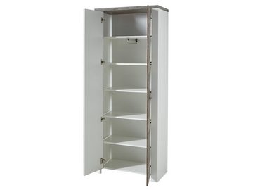 möbelando Garderobenschrank Mila 80 x 198 x 39 cm (B/H/T)