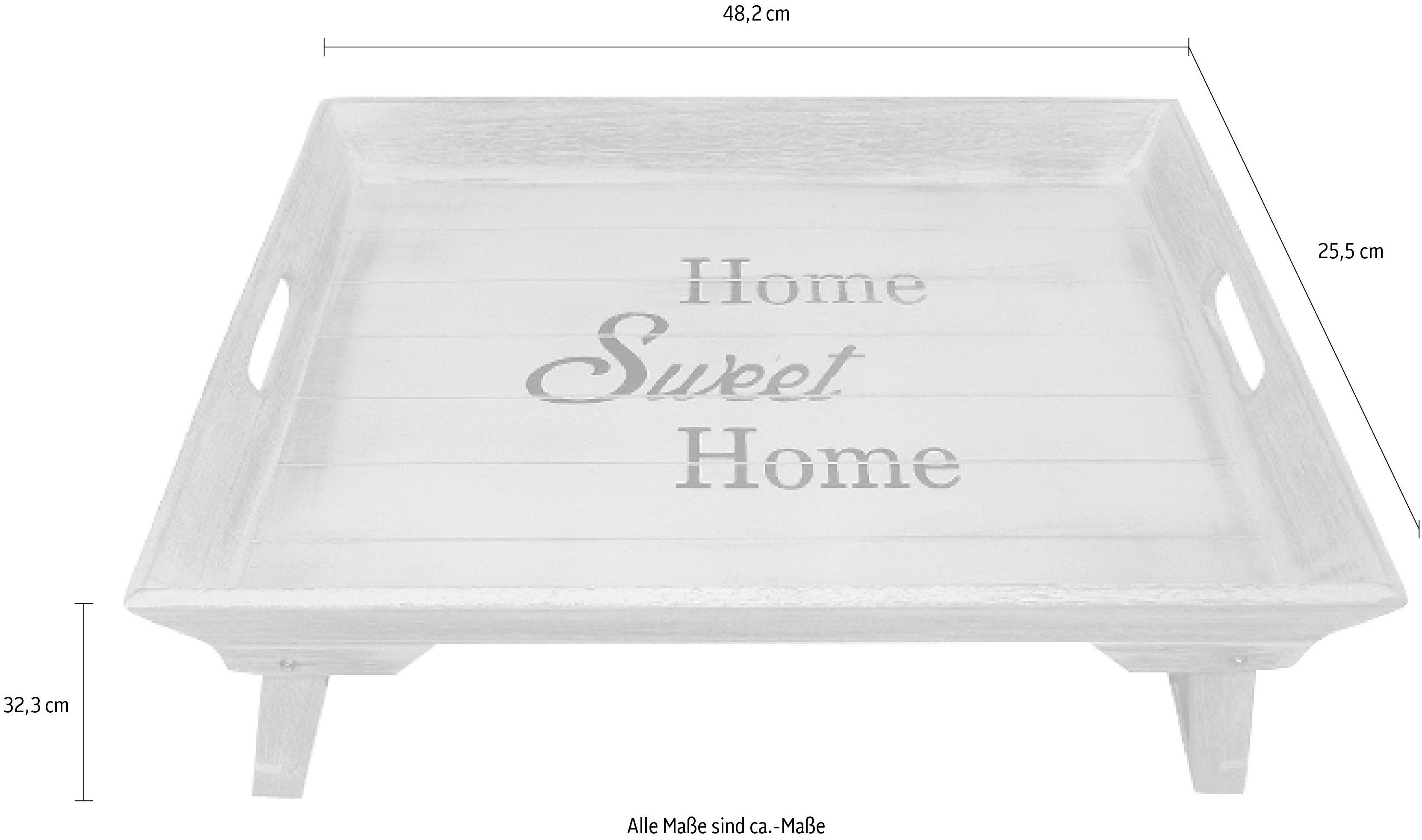 Myflair Möbel & Accessoires Tablett Elli, grau, MDF