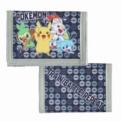 POKÉMON Geldbörse Kinder Geldbörse Pokémon GO 13 x 9 cm Etui Portemonnaie grau