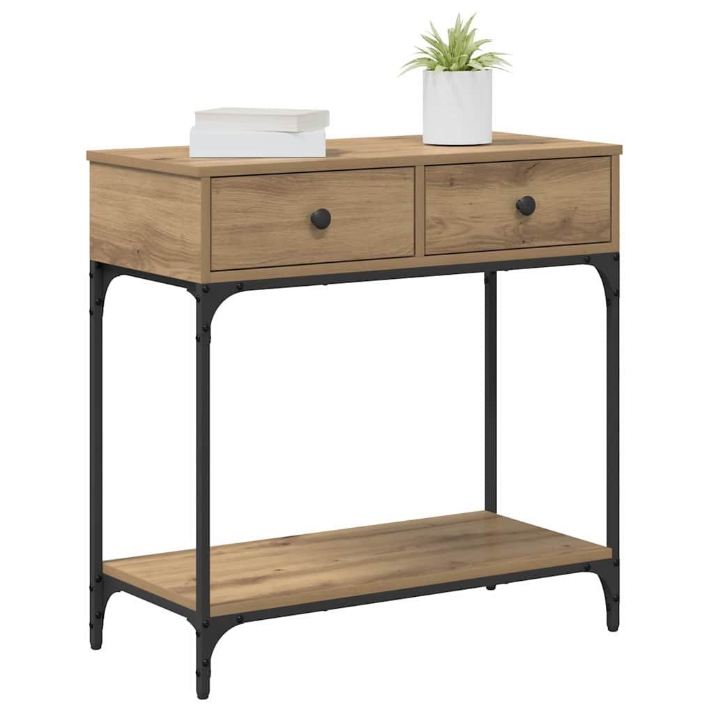 vidaXL Beistelltisch Konsolentisch Artisan-Eiche 75 x 34,5 x 75 cm Holzwerkstoff (1-St) – Bild 3 von 5