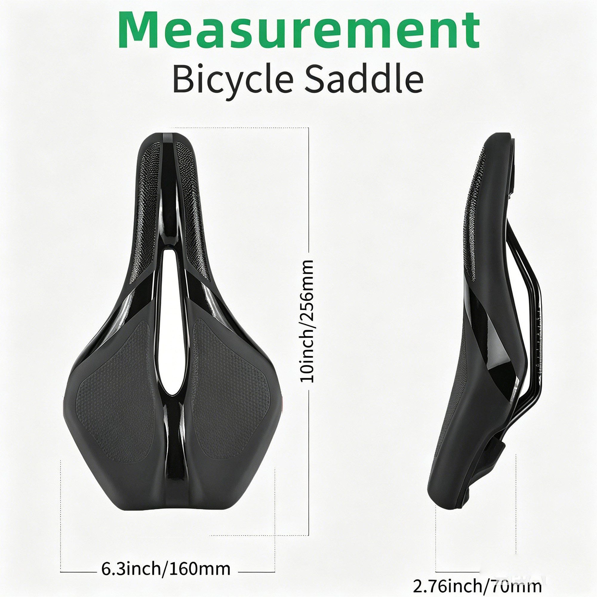 ibettertec Fahrradsattel Universal Fahrradsattel mit Memory-Schaum für MTB Rennrad Gravel Ebike (Fahrradsattel Sattel Bikesattel Mountainbikesättel Ergonomisch Superleicht, 1-tlg., Lieferinhalt: 1 x Carbon Fahrradsattel), Memory Schaum Fahrradsattel Mountainbikesättel Universal