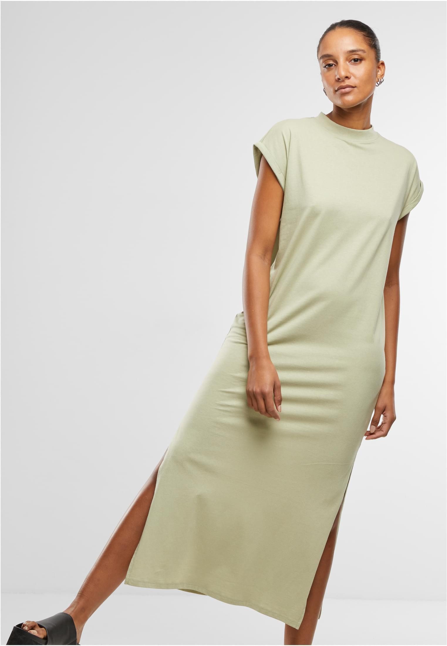 URBAN CLASSICS Sweatkleid Ladies Long Extended Shoulder Dress XS bis 5XL