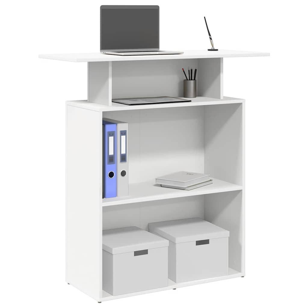 vidaXL Schreibtisch Empfangstresen Weiß 100 x 40 x 104 cm Holzwerkstoff
