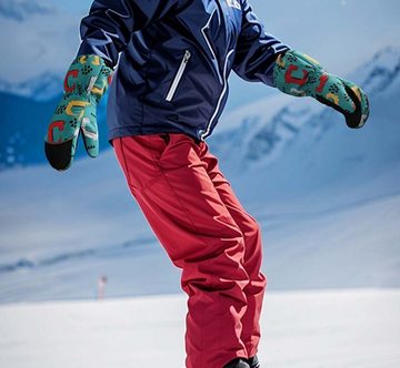 FIDDY Skihandschuhe Kinder-Skihandschuhe,verdickte Fäustlinge,warm,wasserdicht, rutschfest