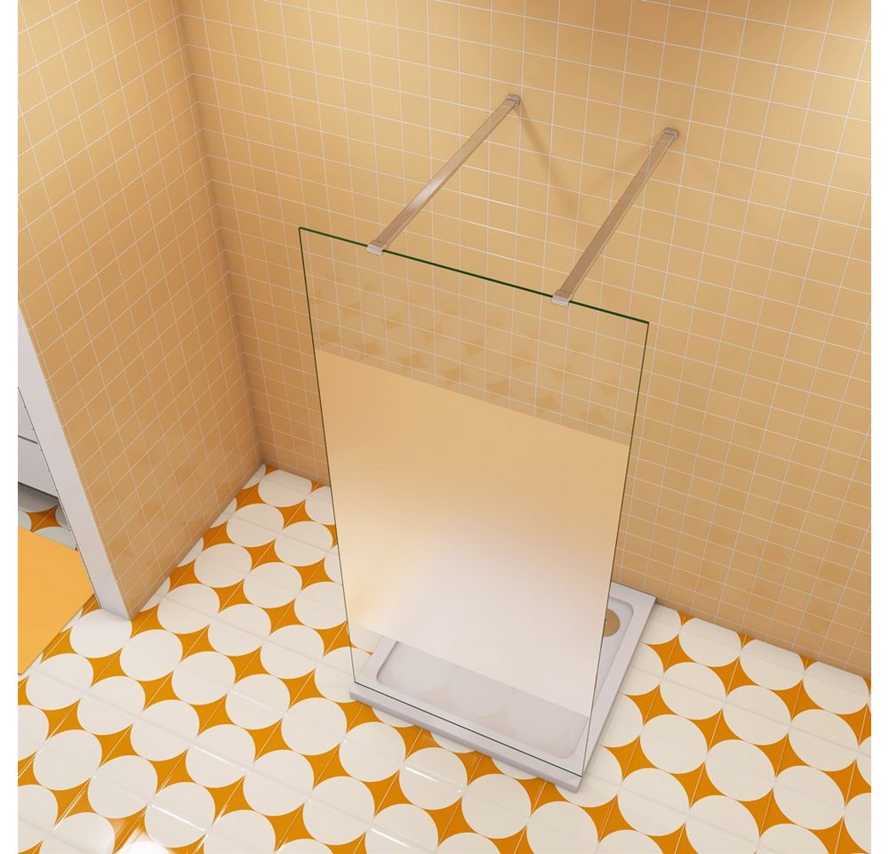 Thumbnail - duschspa Duschwand 200cm Duschwand Duschtrennwand mit Milchstreifen Walk in Dusche, Einscheibensicherheitsglas, Sicherhe...