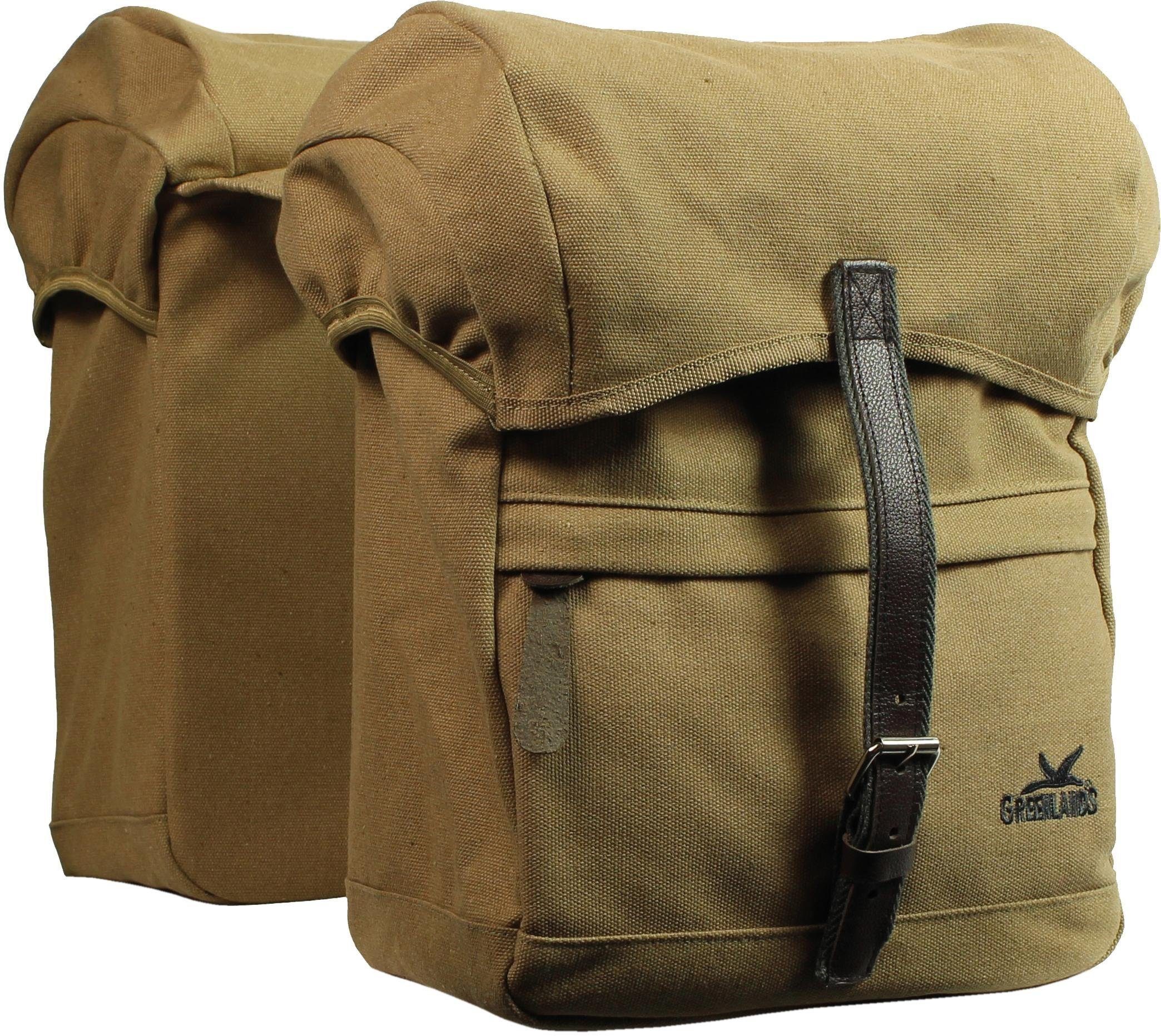 GREENLANDS BICYCLE BAGS Tasche Canvas Travel Doppel Fahrradtasche Greenlands