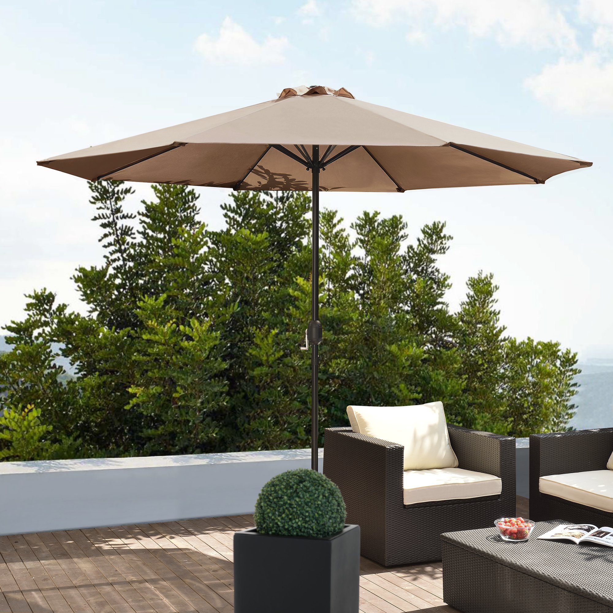 casa.pro Sonnenschirm, »Budapest« Kurbelschirm Marktschirm 230x300cm günstig online kaufen