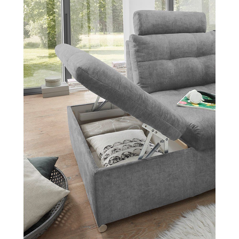 dunkel Ecksofa, Ecksofa cm 260x103x219 LOMADOX Lomadox dunkelgrau grau