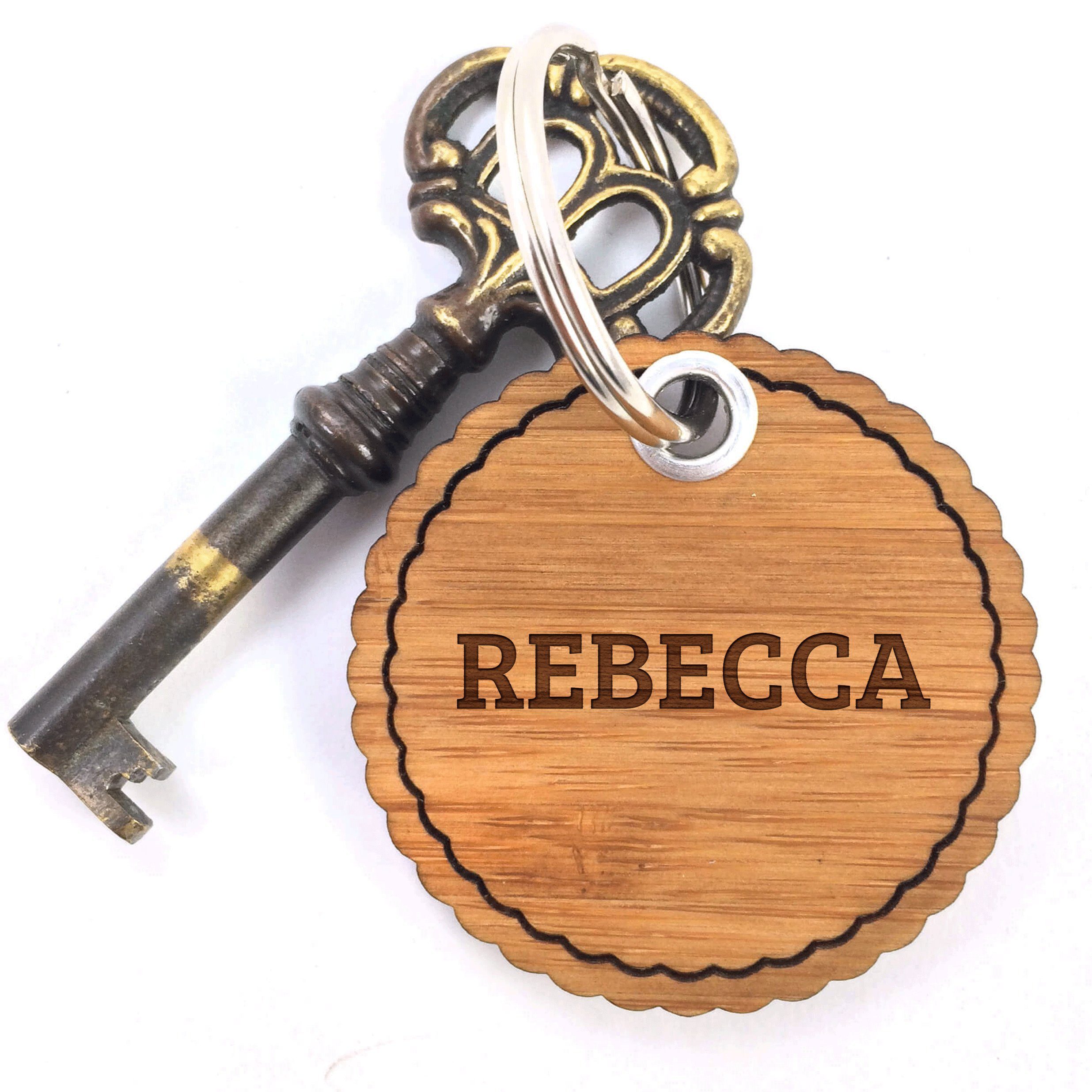 Mr. & Mrs. Panda Schlüsselanhänger Rebecca - Geschenk, Spruch, Anhänger, Schlüsselanhänger, Schlüsselband, Taschenanhänger, Glücksbringer (1-tlg) | Schlüsselanhänger