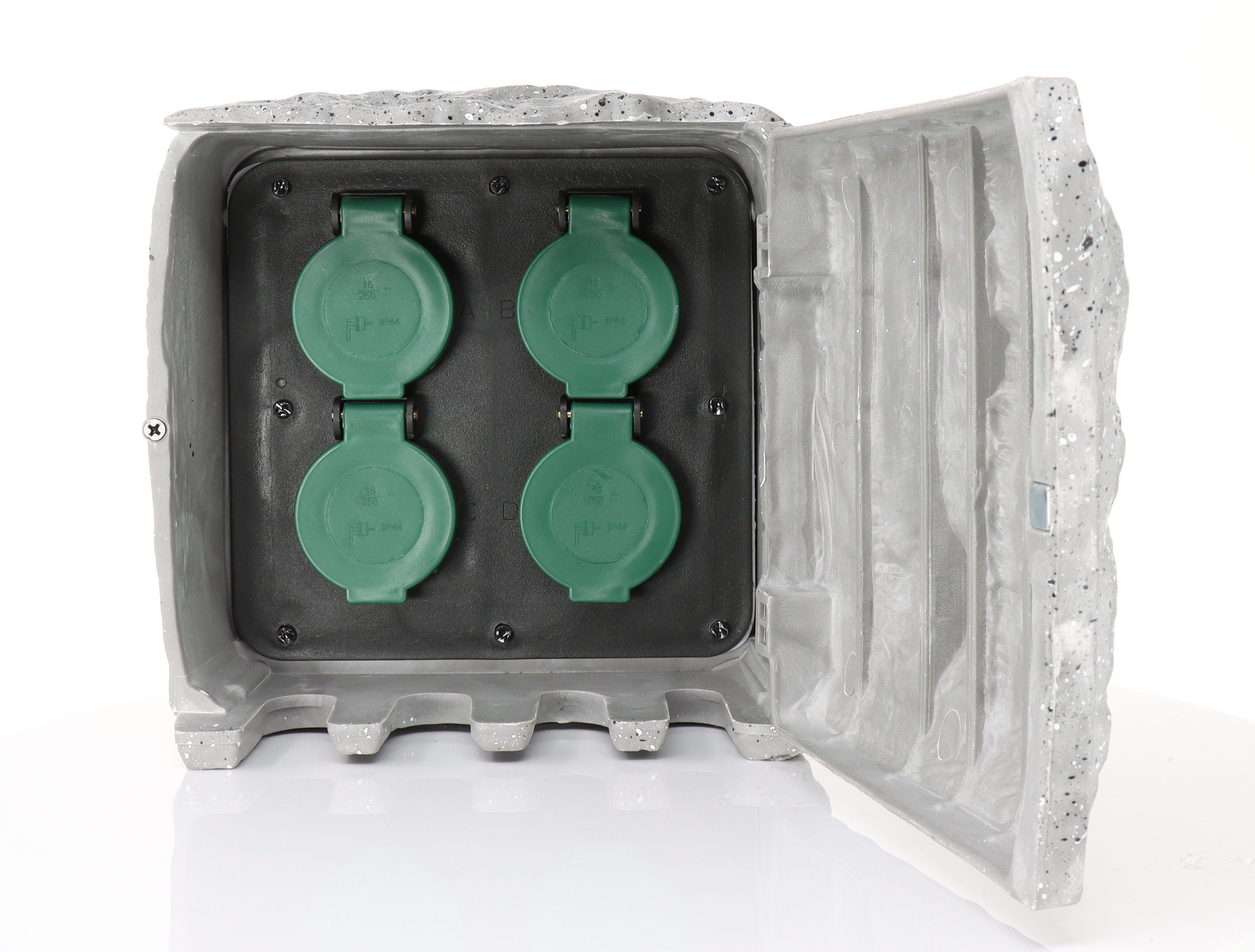 Die Bold GmbH Gartensteckdose Pepe, Wasserdicht, 3m Outdoorkabel, bis zu 3680 Watt