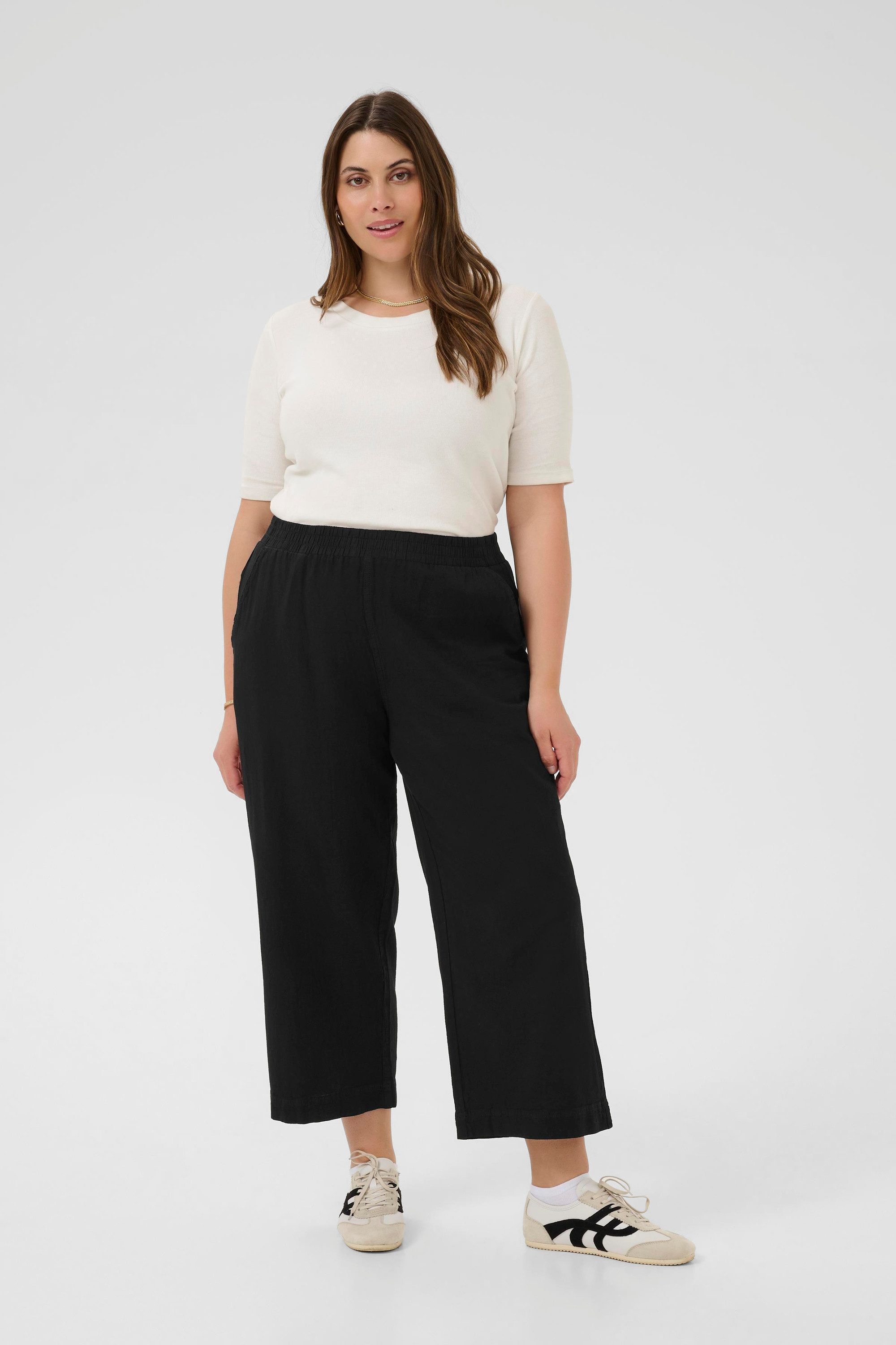 KAFFE Curve Stoffhose Casual Hose KCnana Große Größen