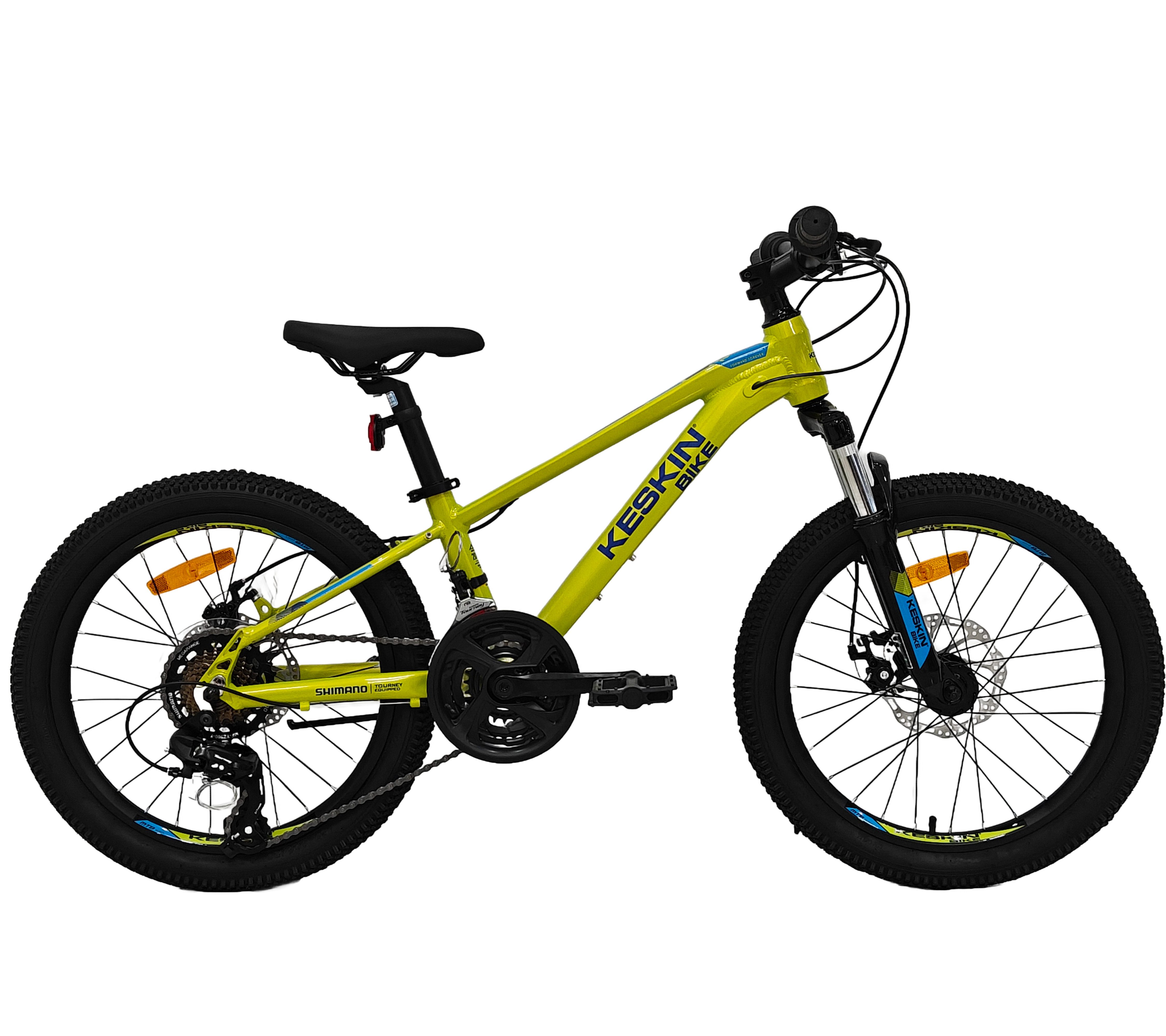 Keskin eBike Kids Bike Keskin MTB1 – 20 inch Mountain Bike – lightweight aluminum frame, 21-speed Shimano RD-TY300D/RV100 derailleur, (aluminum frame, mechanical disc brakes), with 20" x 2.35" pneumatic tires, ideal for off-road and everyday use