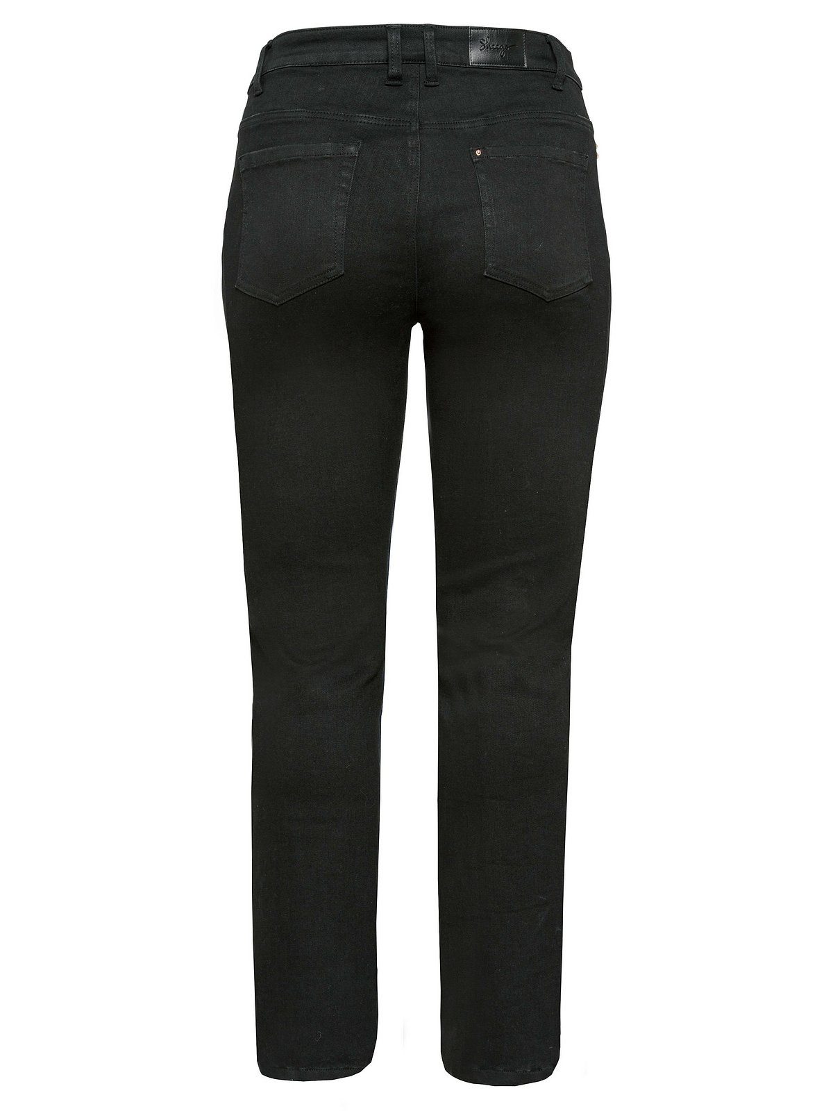 Sheego Gerade Jeans Denim black mit Größen Bodyforming-Effekt Große